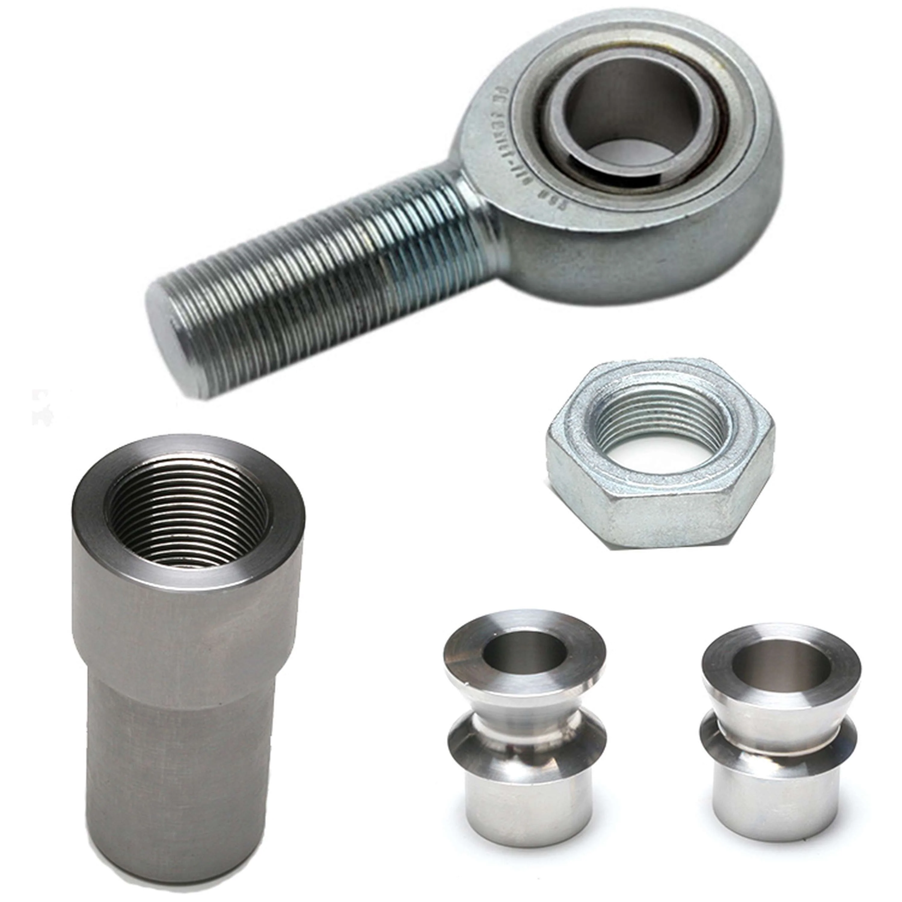 0.75" RHT Heim Kit (FK JMX heim, 0.50" ID spacers, 1.25" thread bung, jam nut)