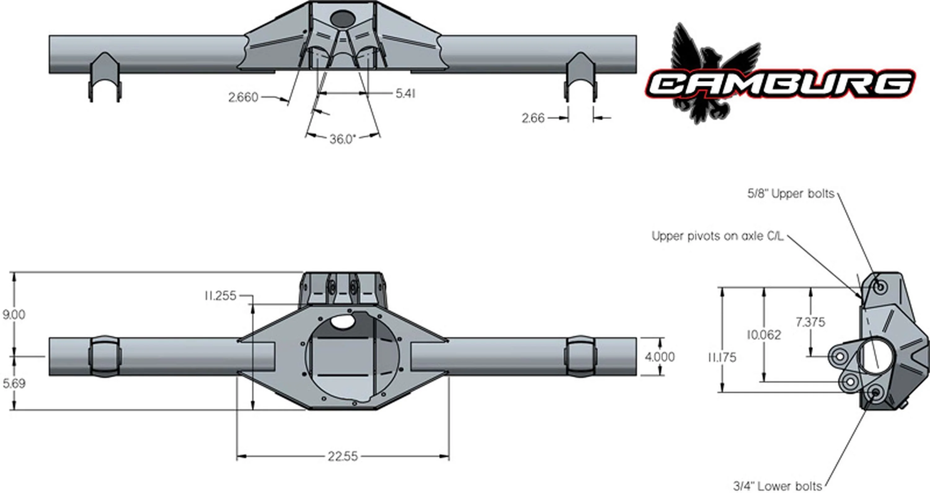 4.00 TIG Race Series 9" Rear Axle 4130 Housing - Image 9