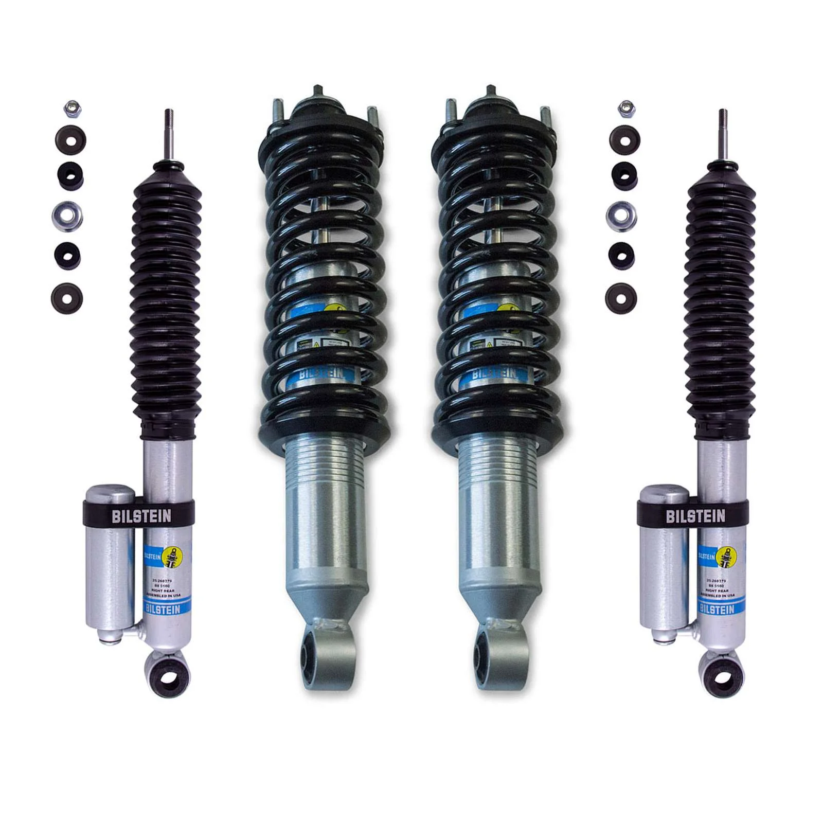 Bilstein 6112 Strut & Spring Assembled + Rear 5160 Reservoir Shocks Set for 1996-2002 Toyota 4Runner 4WD - Image 4
