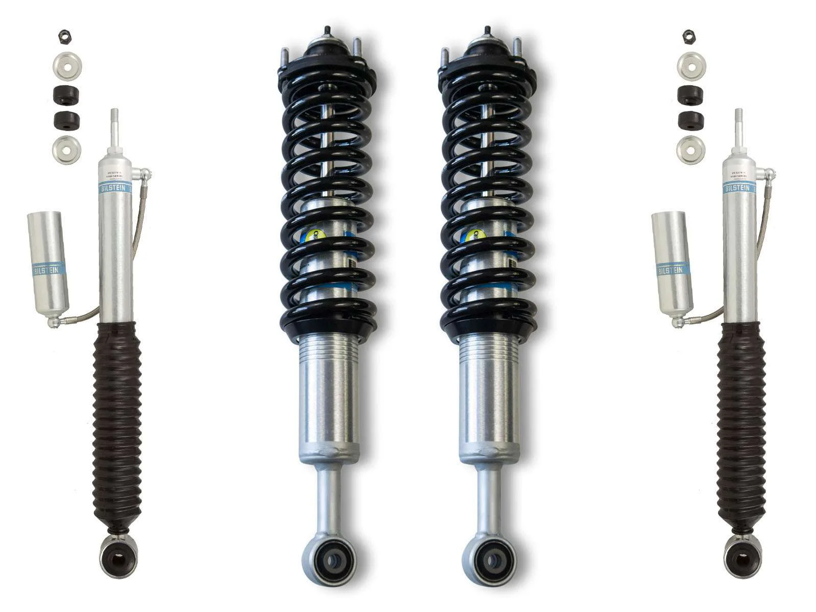 Bilstein 6112 Strut & Spring Assembled + Rear 5160 Reservoir Shocks Set for 2003-2009 Toyota 4Runner 4WD - Image 4