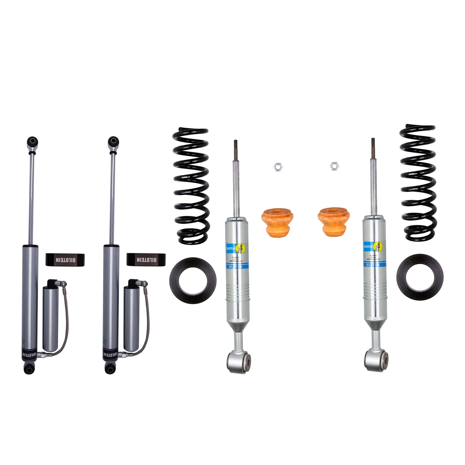Bilstein 6112 Strut & Spring Assembled + Rear 5160 Reservoir Shocks Set for 2004-2008 Ford F150 4WD