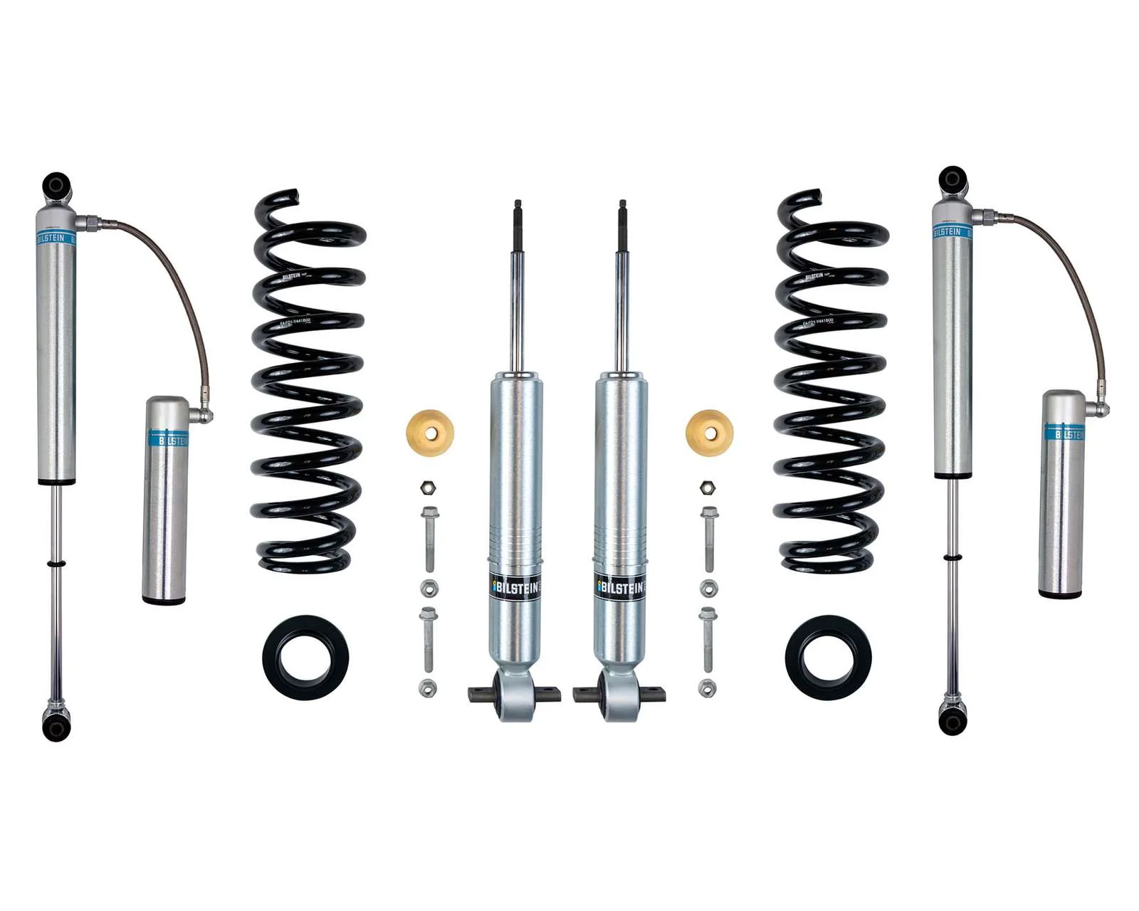 Bilstein 6112 Strut & Spring + Rear 5160 Reservoir Shocks Set for 2021-2025 Ford F150 4WD