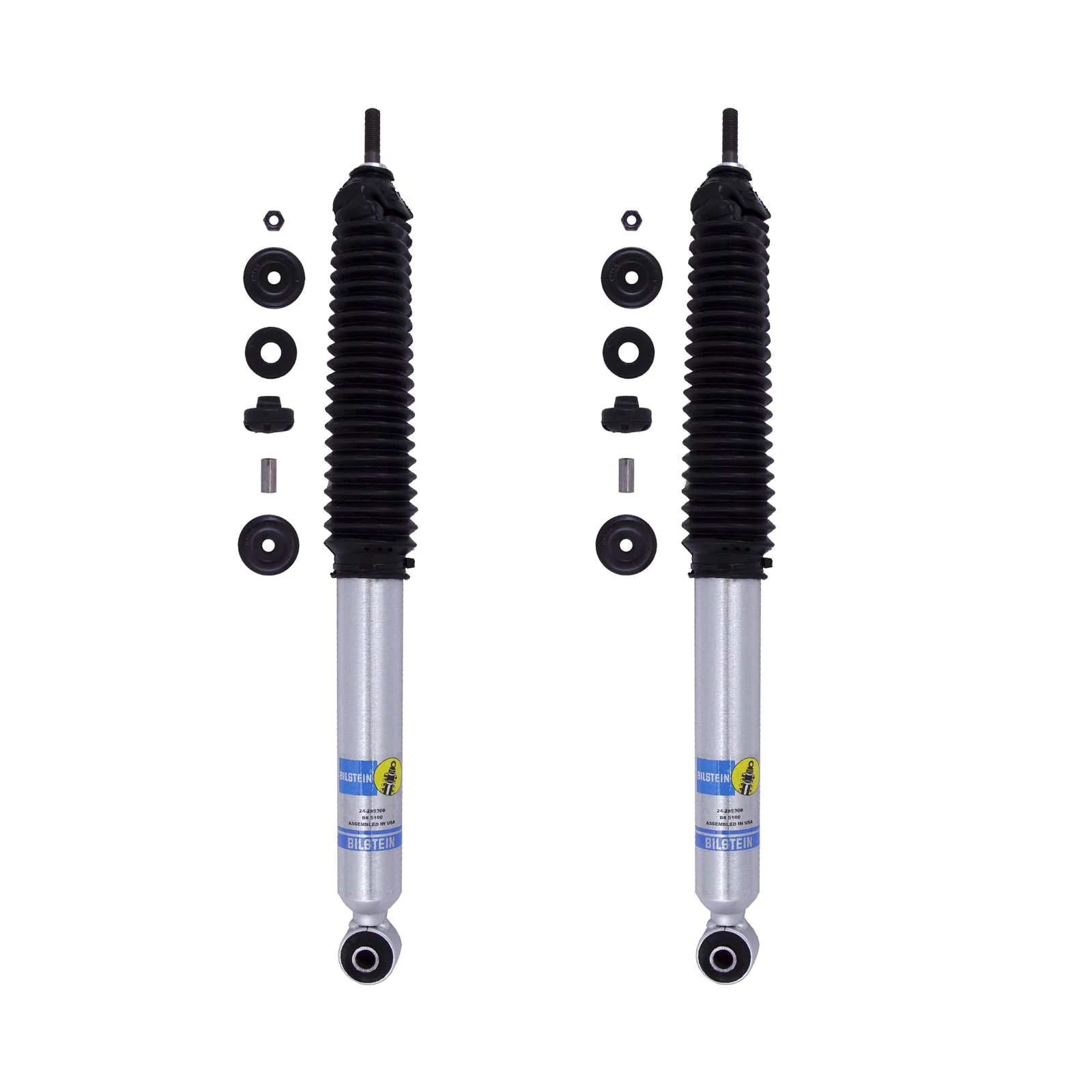 Bilstein 5100 Monotube Shocks Front Pair for 2017-2024 Ford F350 Super Duty 4WD - Image 3