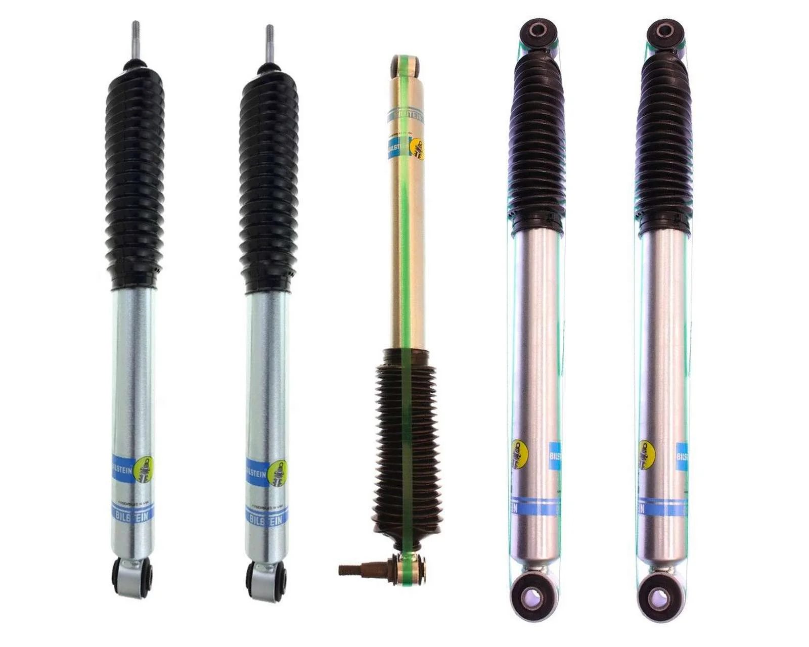 Bilstein 5100 Monotube Shocks & Steering Stabilizer Kit for 1999-2004 Chevrolet Silverado 2500 4WD RWD - Image 2
