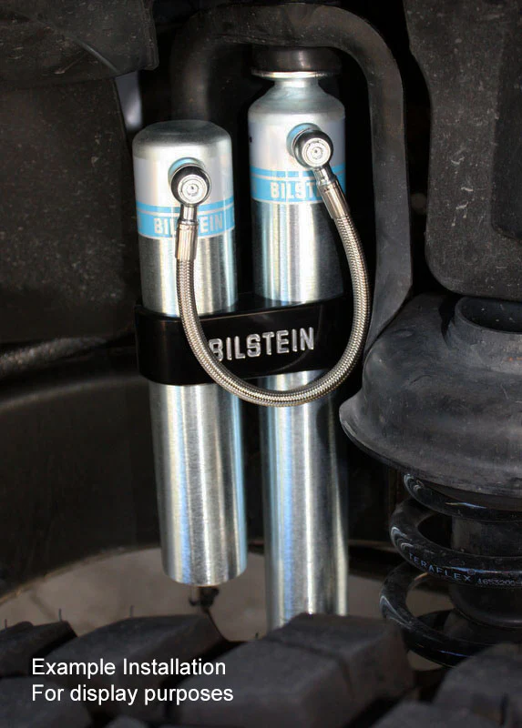 Bilstein 5160 w/ Remote Reservoir Shocks Front Pair for 2001-2010 Chevrolet Silverado 2500 HD 4WD RWD - Image 4