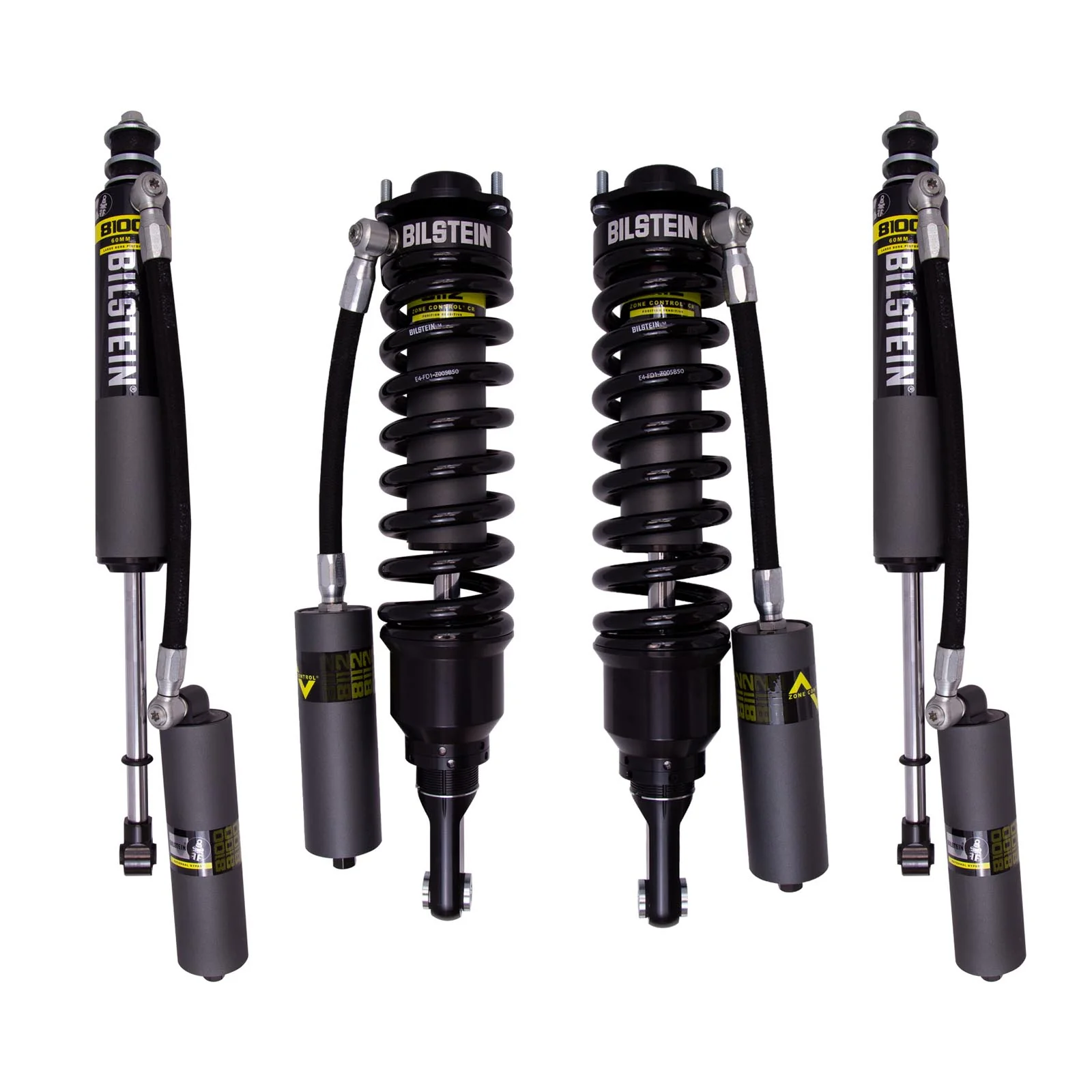 Bilstein 8112 ZoneControl Coilovers & Rear 8100 Shocks for 2005-2023 Toyota Tacoma (0.4-2.2" lift)