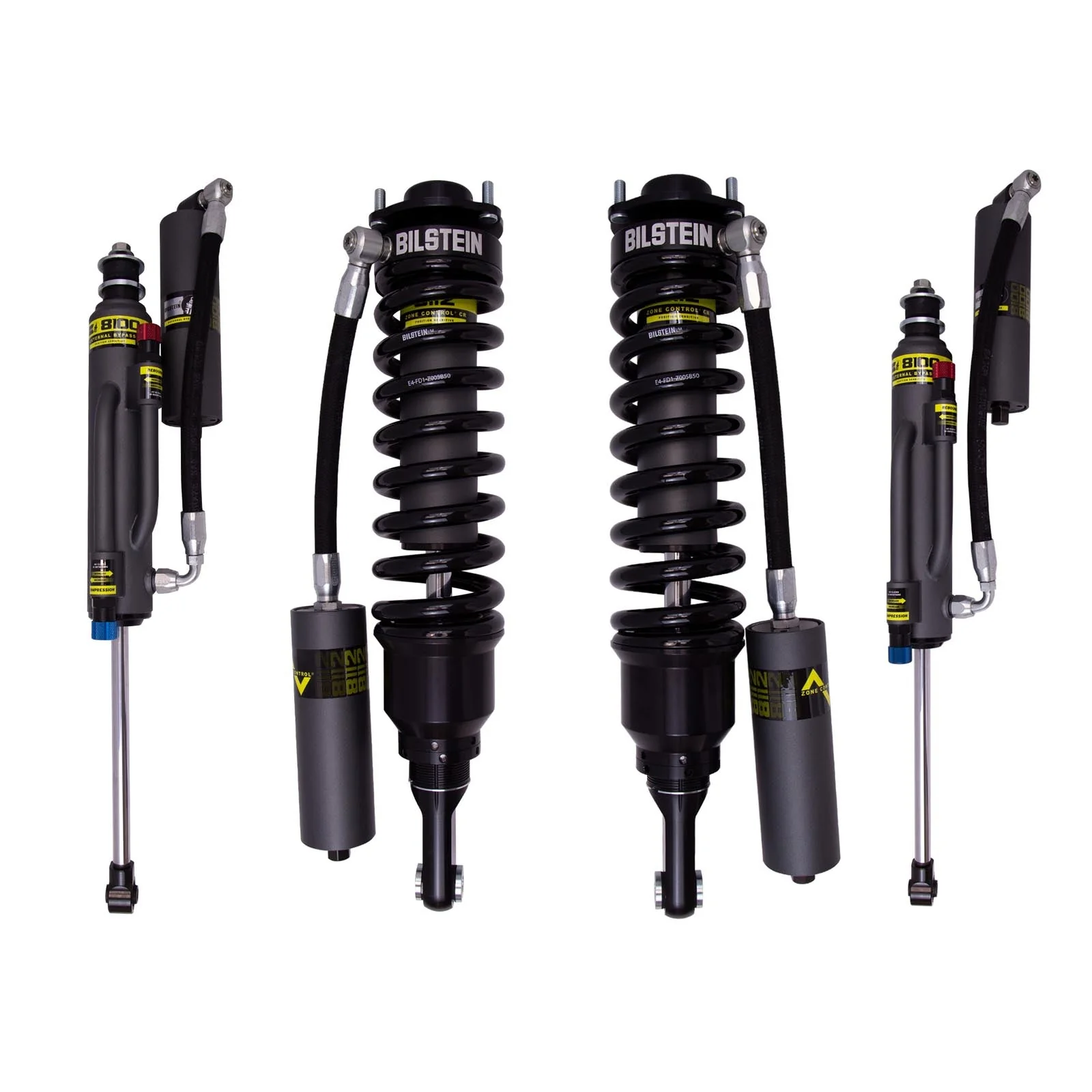 Bilstein 8112 ZoneControl Coilovers & Rear 8100 Shocks for 2005-2023 Toyota Tacoma (0.4-2.2" lift) - Image 2