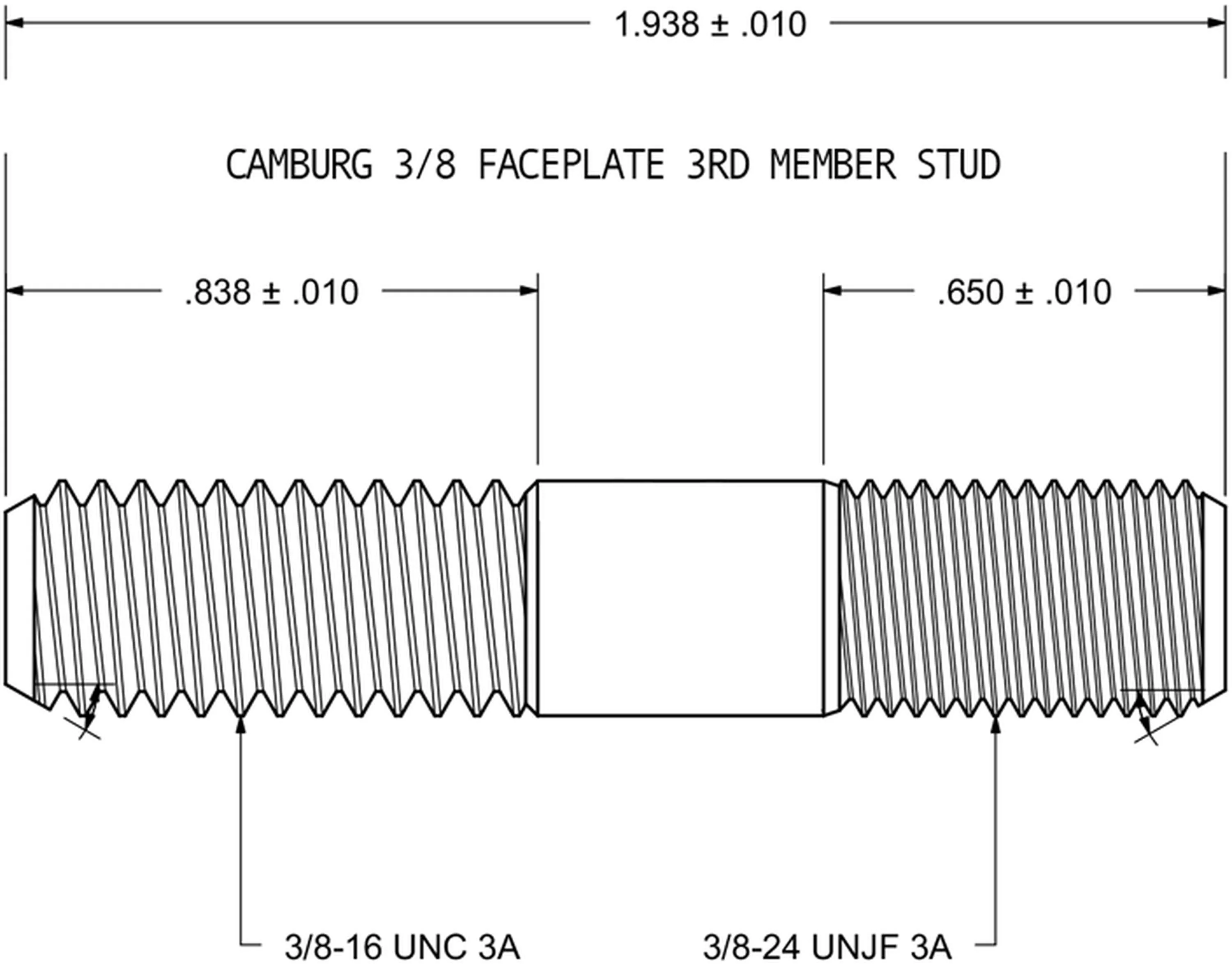 Camburg 4.00" Rear Axle Housing Faceplate Hardware Kit - Image 4