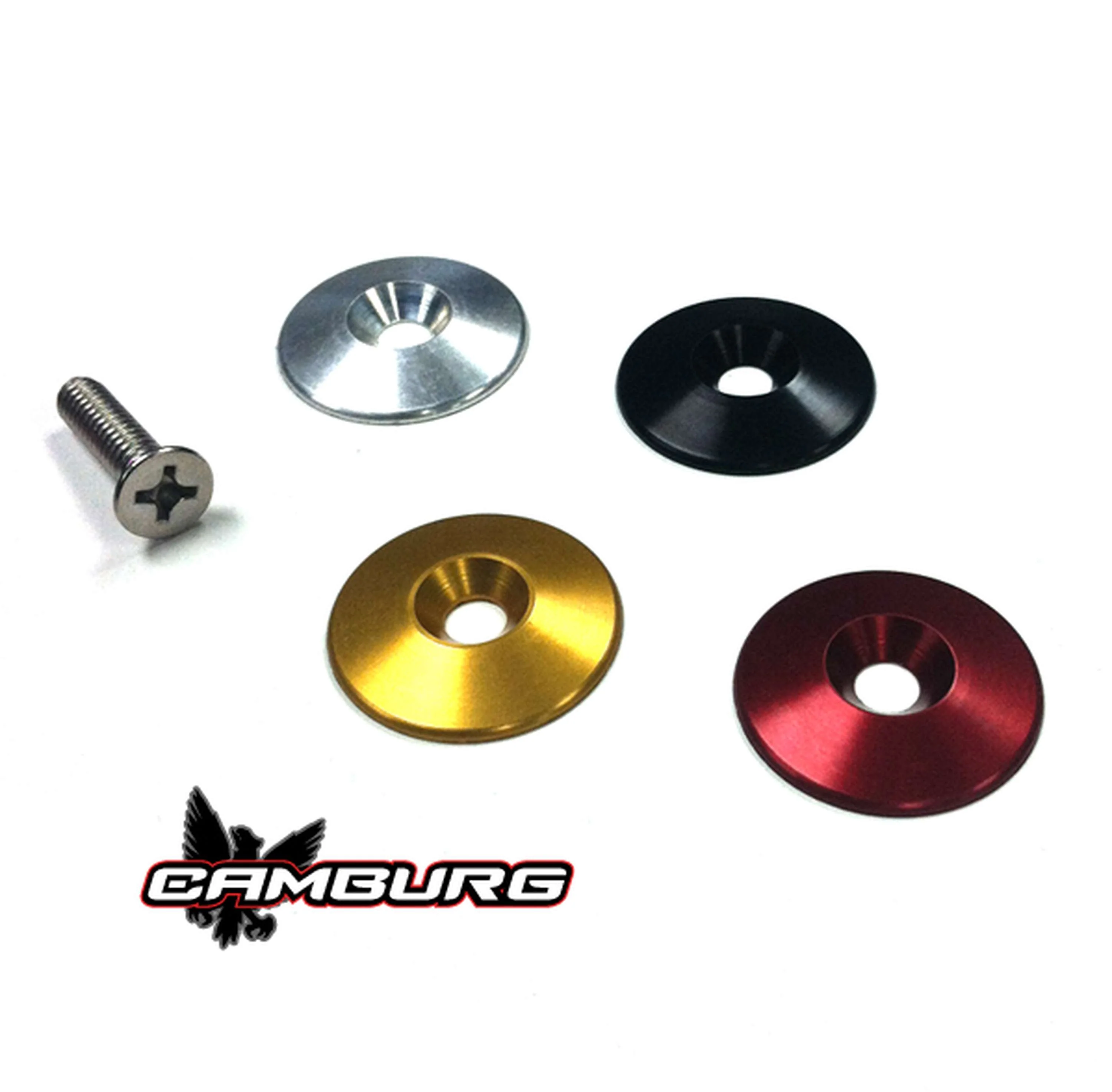 Camburg Black Fender Washer 10 Pack (aluminum washer, bolt, body clip, 1/8" tab) - Image 2
