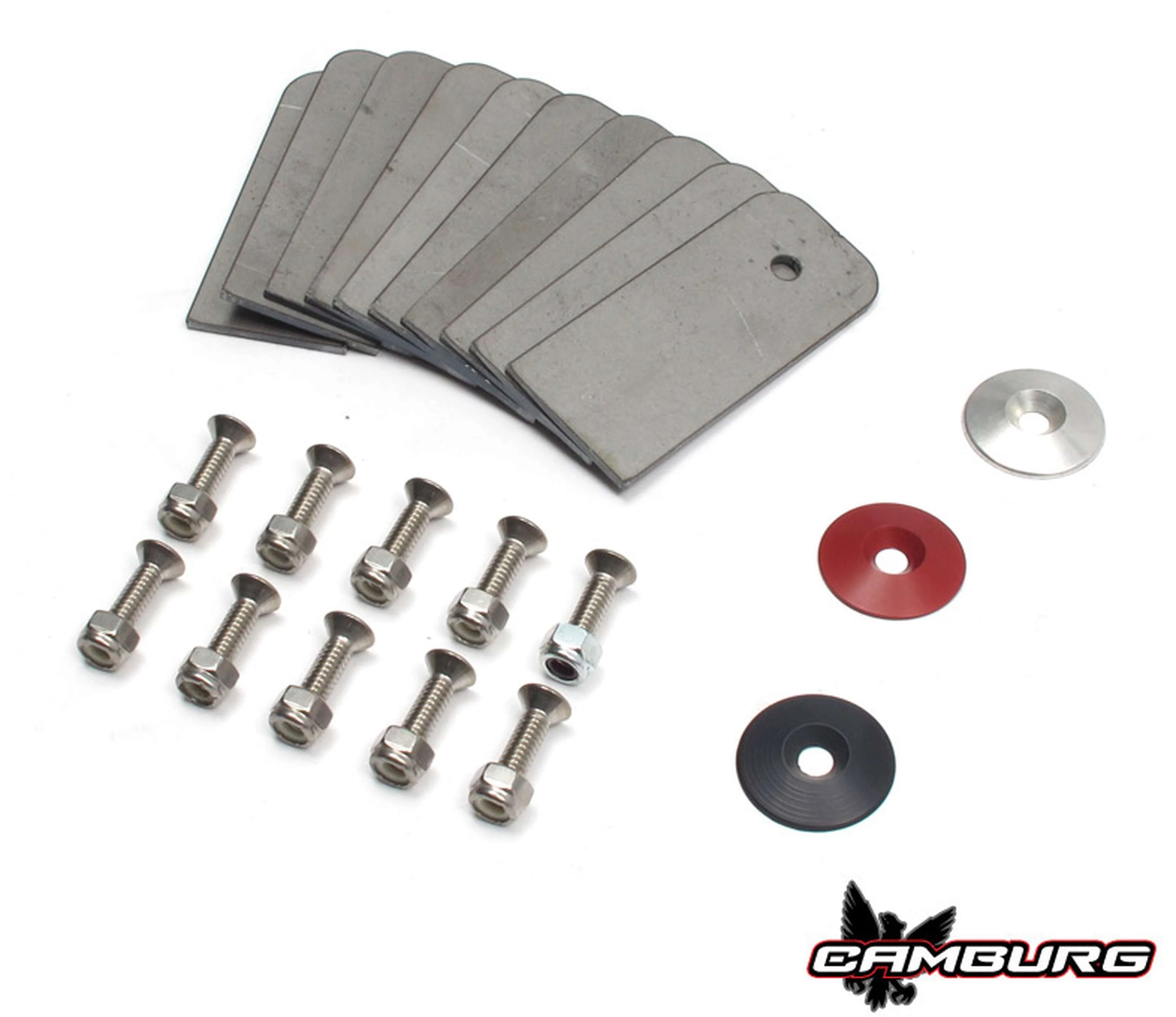 Camburg Blue Fender Washer 10 Pack (aluminum washer, bolt, body clip, 1/8" tab) - Image 3