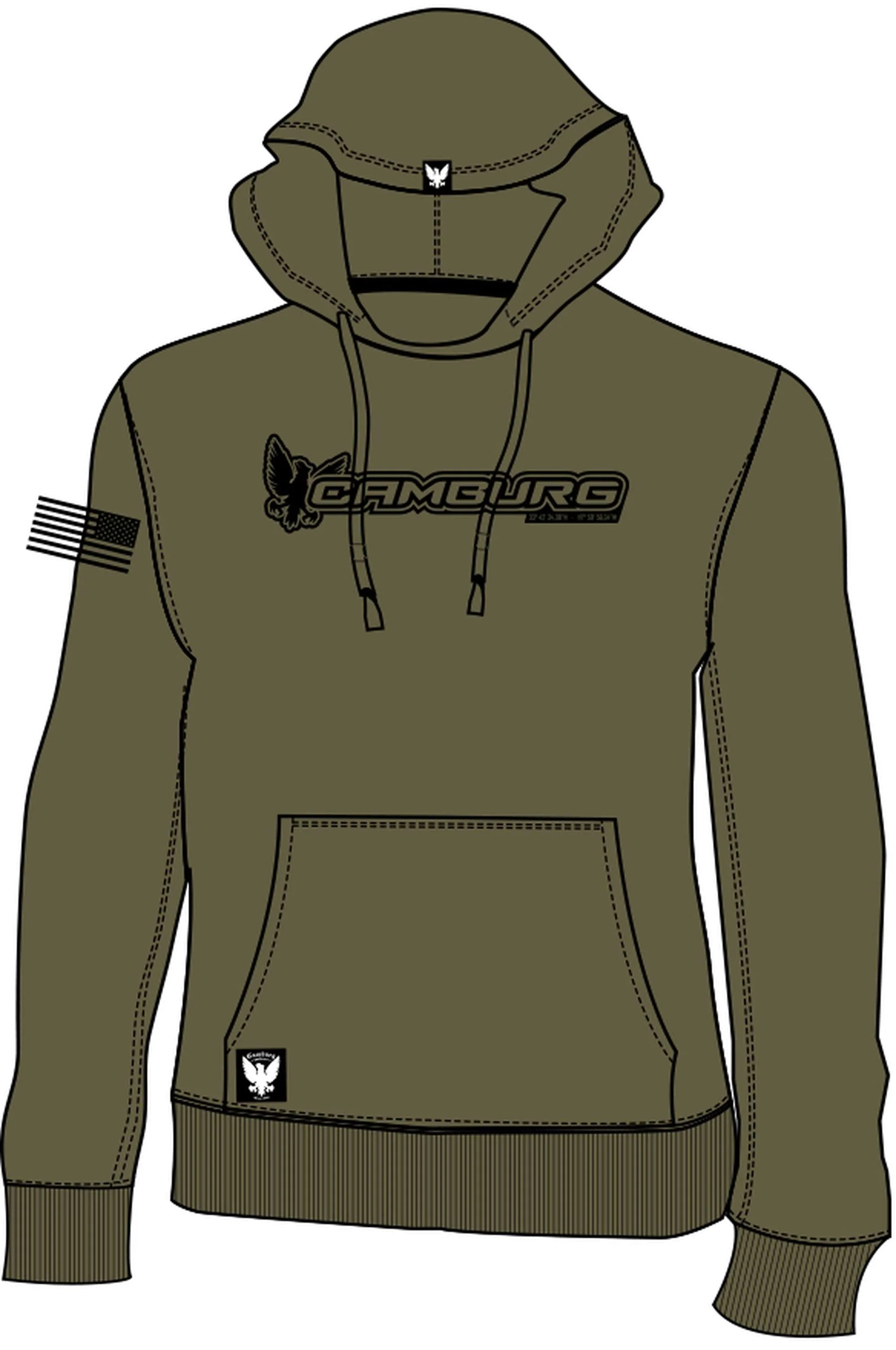 Camburg Mil-Ops Hoodie Size 2X-Large - OD Green - Image 2