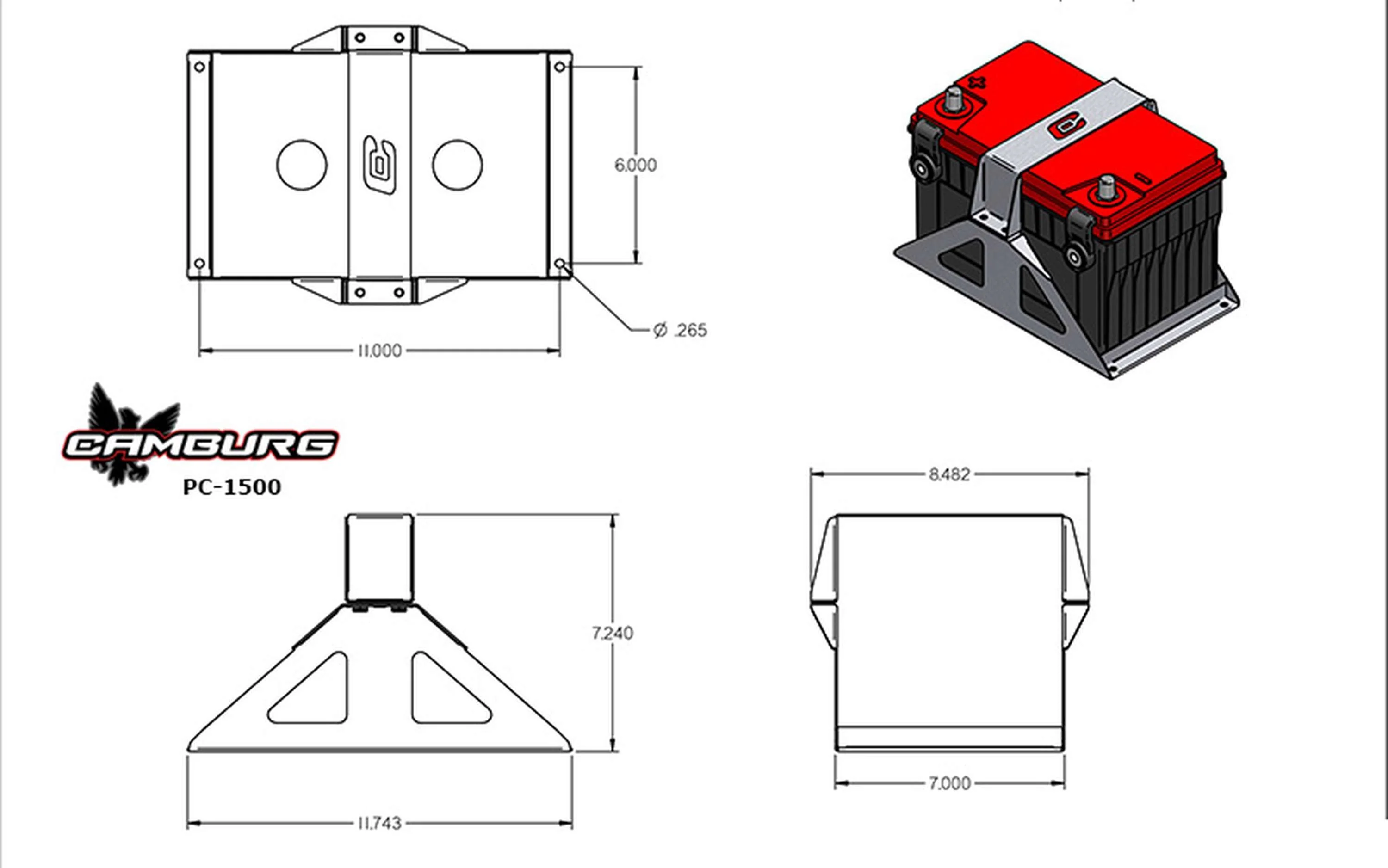 Camburg Stainless Steel PC1500 Battery Box - Image 5