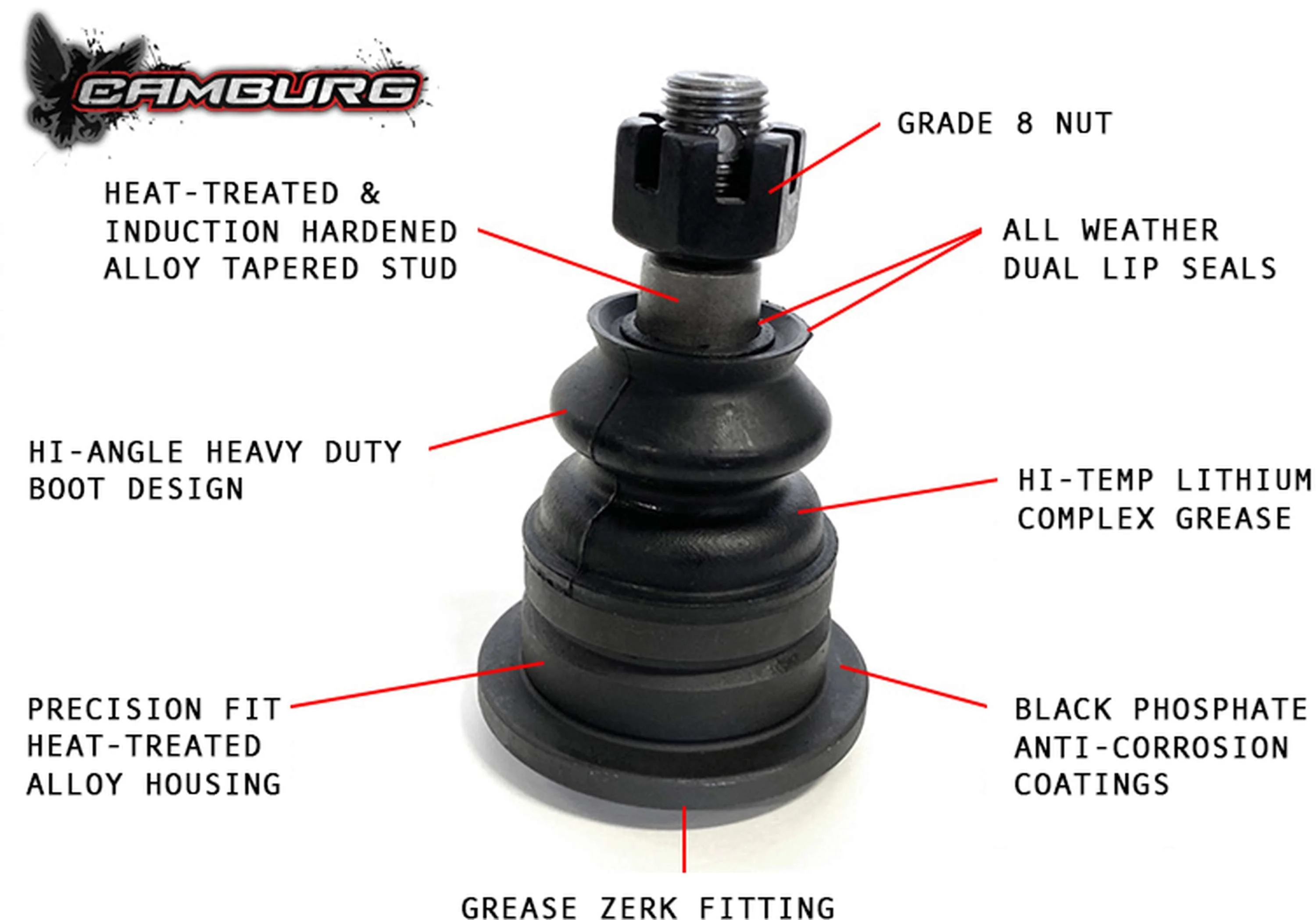 Camburg Toyota Tacoma Pre/4wd '05-23 Performance X-Joint Upper Arms - Image 5