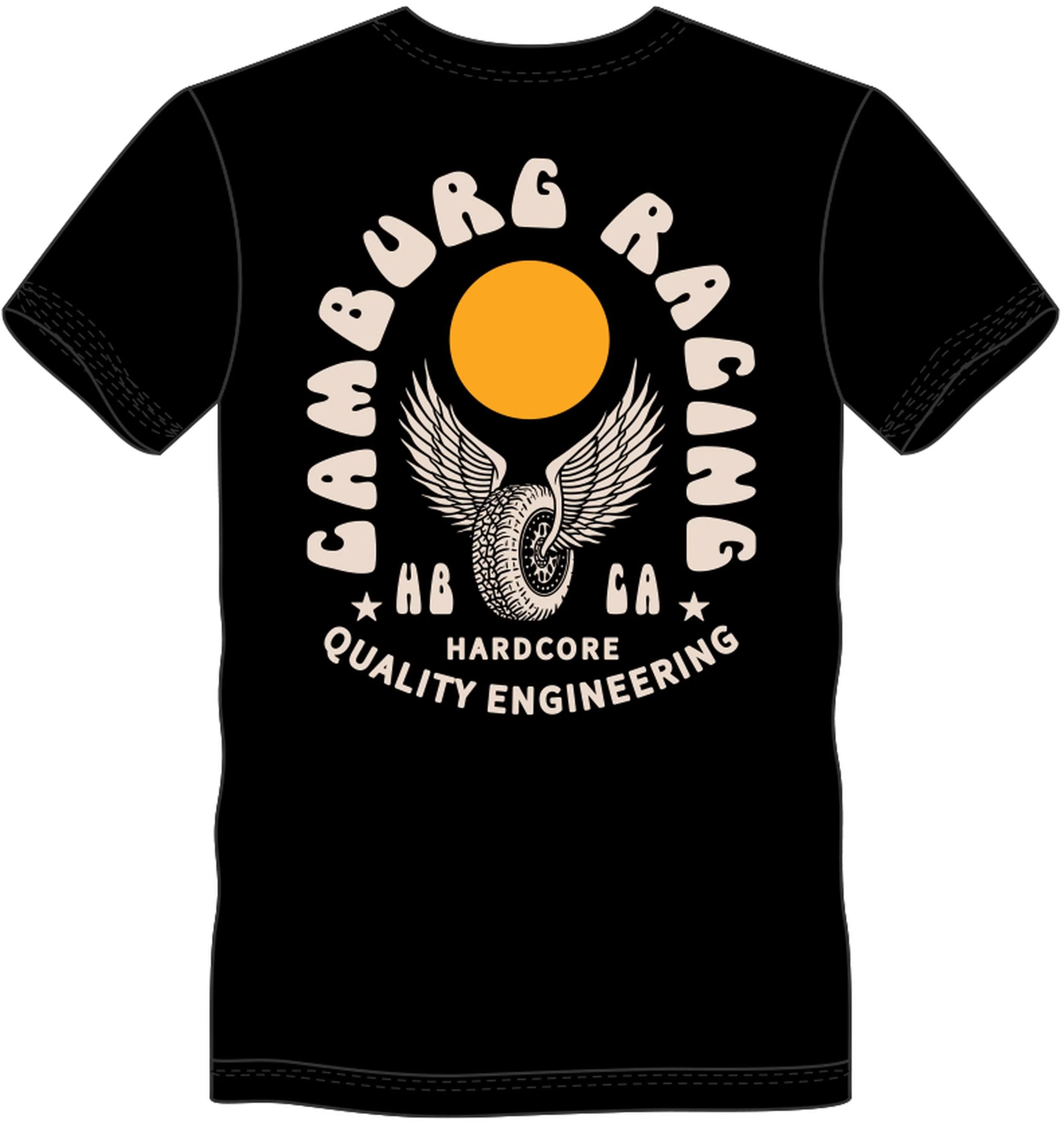 Camburg Winged Wheel Size Medium Pocket T-shirt - Black - Image 3