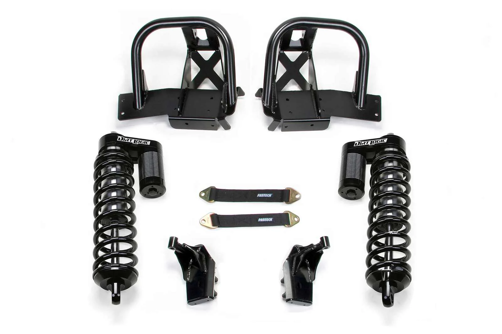 Fabtech 10" Front Dirt Logic 4.0 Coilover Conversion System Kit for 2008-2016 Ford F350 Super Duty 4WD w/10" lift
