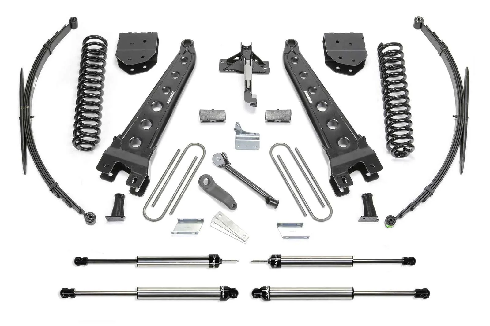 Fabtech 10" Radius Arm System w/Dirt Logic Shocks Kit for 2008-2016 Ford F250 Super Duty 4WD w/10" lift