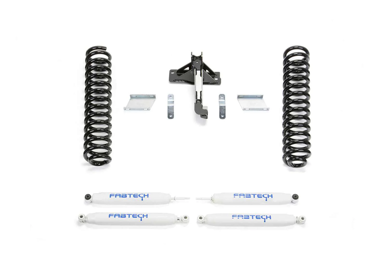 Fabtech 2.5" Budget Lift Kit w/Performance Shocks for 2017-2024 Ford F350 Super Duty 4WD w/2.5" lift