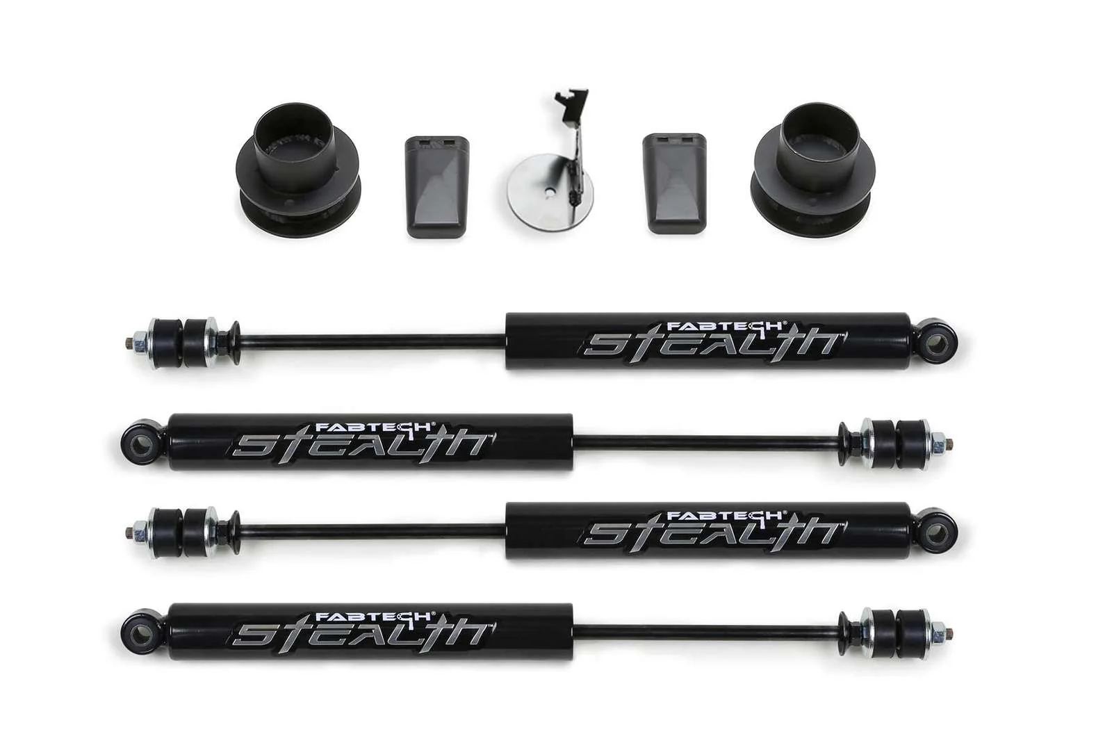 Fabtech 2.5" Coil Spacer Lift Kit w/Stealth Shocks for 2019-2024 Ram 2500 4WD w/2.5" lift