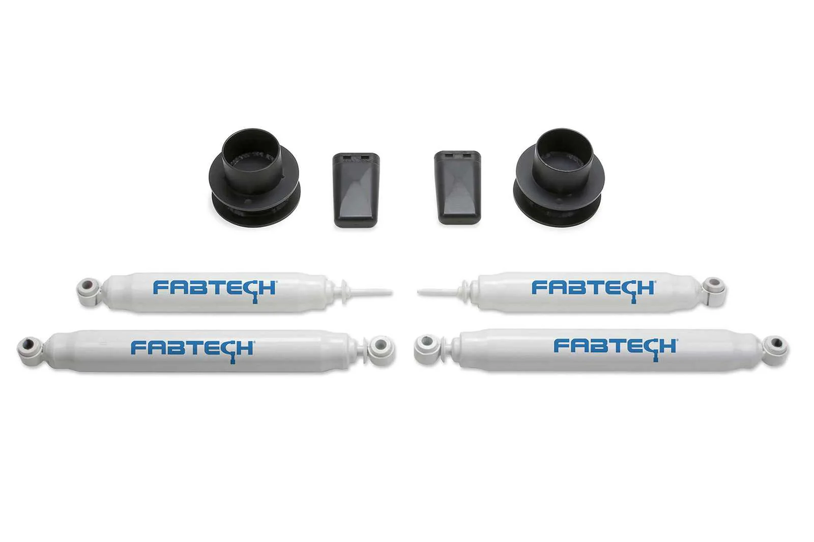 Fabtech 2.5" Coil Spacer System w/Performance Shocks Kit for 2010-2018 Ram 3500 4WD w/2.5" lift