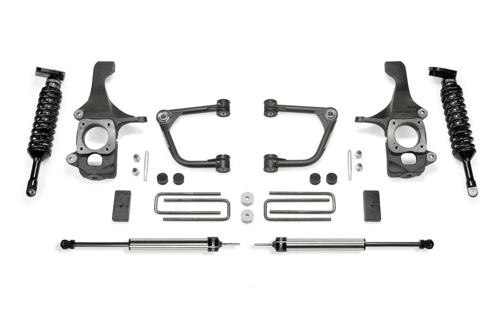 Fabtech 2" Uniball UCA Lift Kit w/Front Dirt Logic 2.5 Coilovers & Rear 2.25 Shocks for 2007-2021 Toyota Tundra 4WD w/2" lift