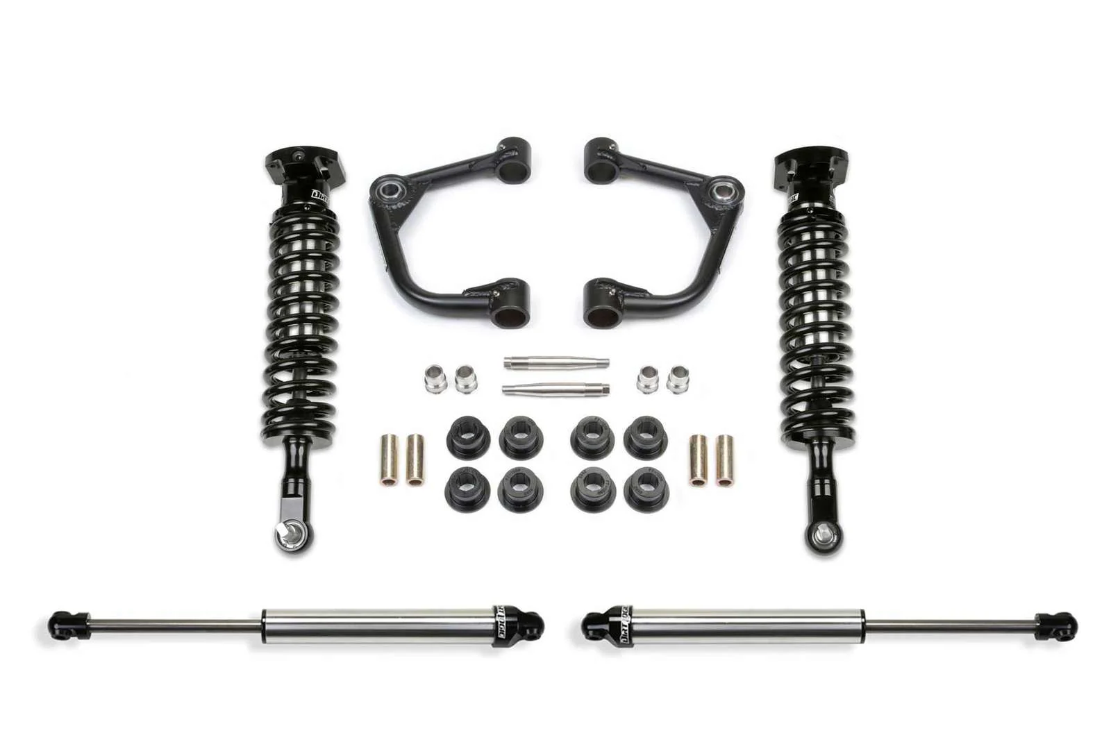 Fabtech 2" Uniball UCA System w/Front Dirt Logic 2.5 Coilovers & Rear 2.25 Shocks Kit for 2015-2020 Ford F150 RWD w/2" lift