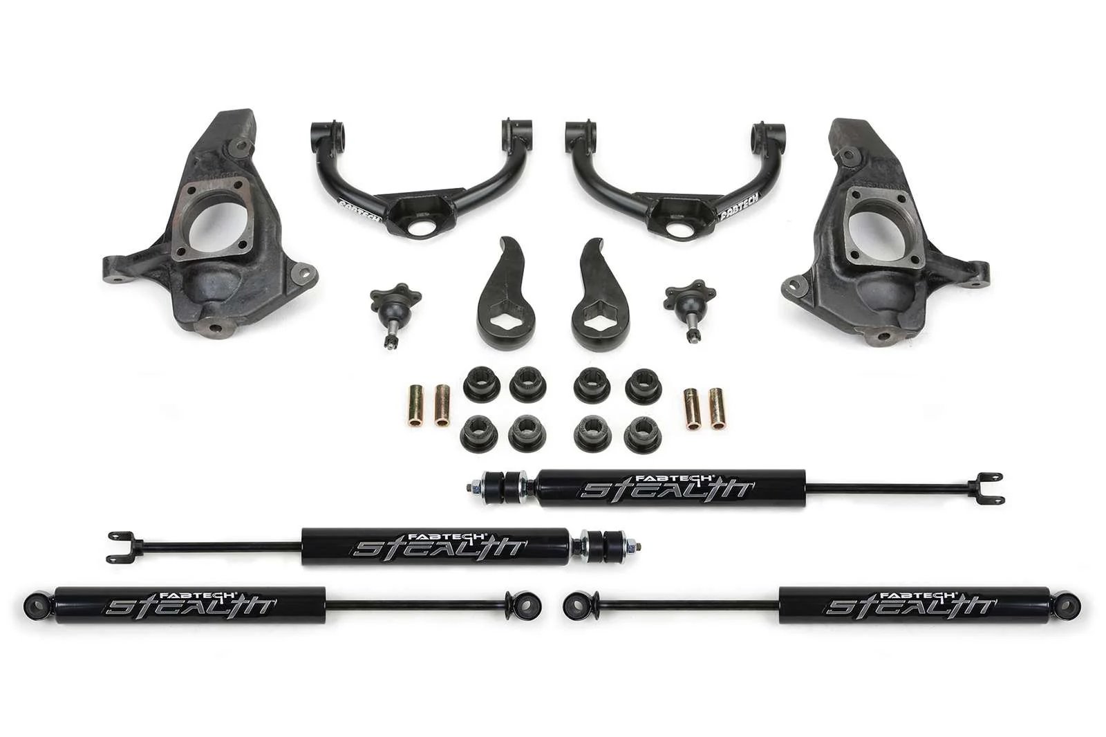 Fabtech 3.5" Ball Joint Lift Kit w/Stealth Shocks for 2011-2019 GMC Sierra 2500 HD 4WD RWD w/3.5" lift