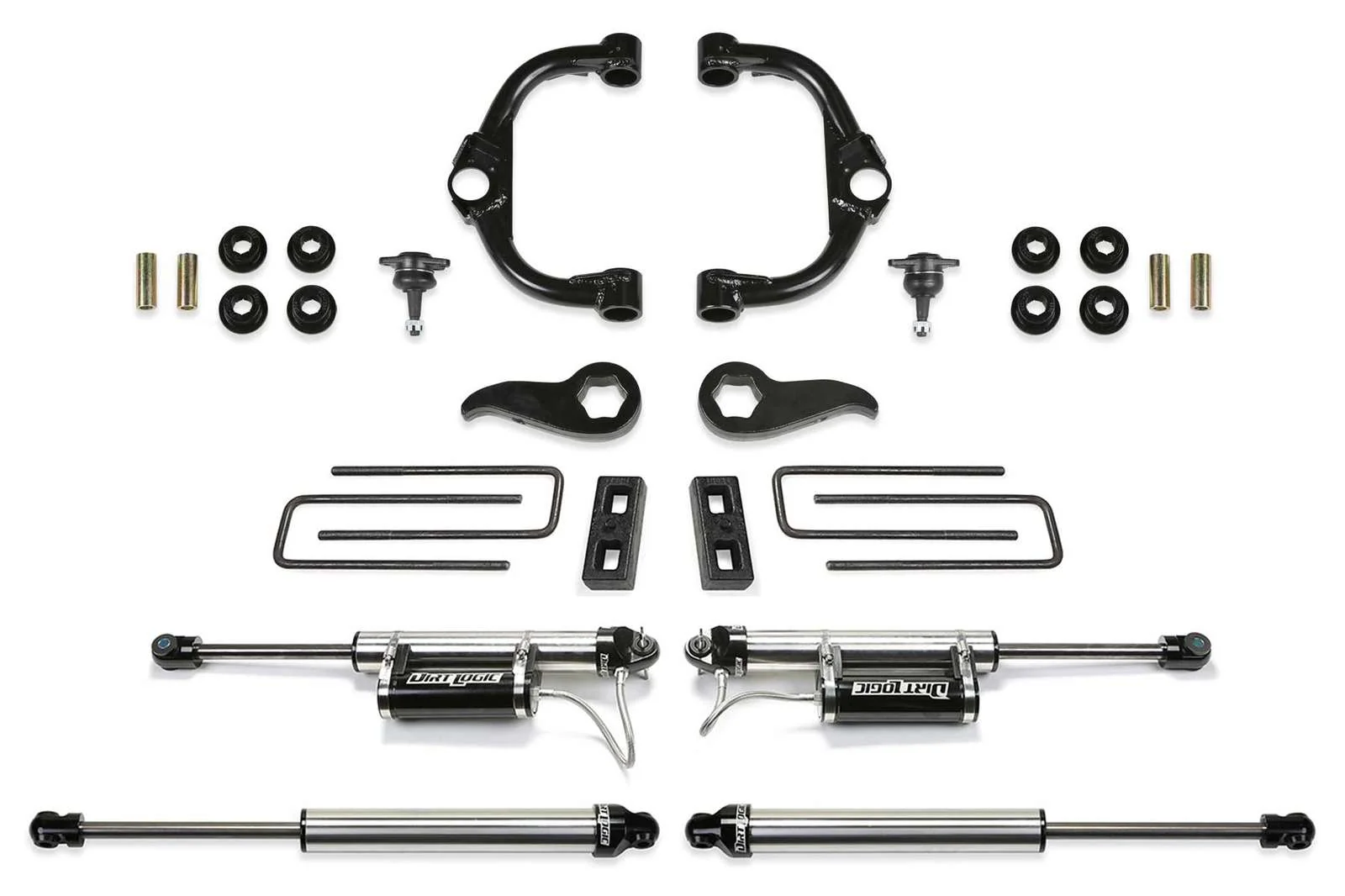 Fabtech 3.5" Ball Joint UCA Lift Kit w/Dirt Logic 2.25 Reservoir Shocks for 2020-2024 Chevrolet Silverado 3500 HD 4WD w/3.5" lift