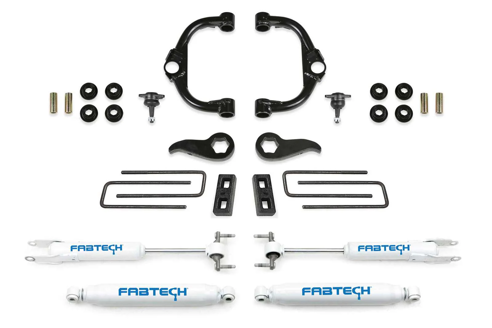 Fabtech 3.5" Ball Joint UCA Lift Kit w/Performance Shocks for 2020-2024 GMC Sierra 3500 HD 4WD w/3.5" lift