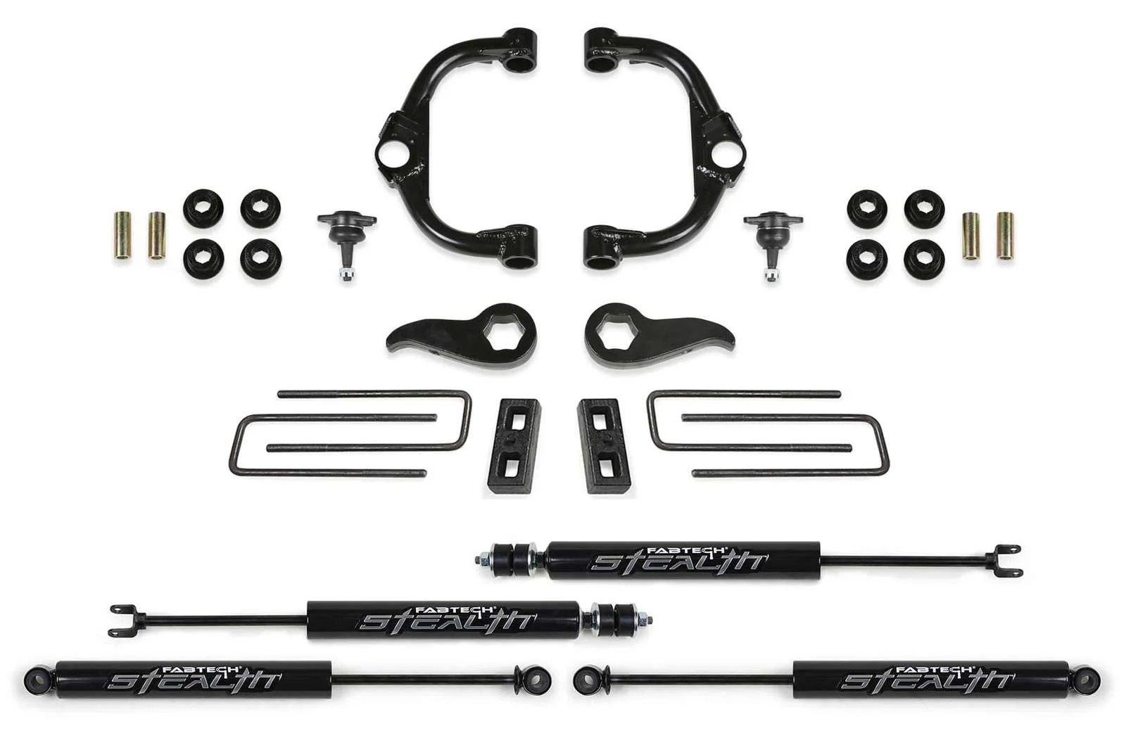 Fabtech 3.5" Ball Joint UCA Lift Kit w/Stealth Shocks for 2020-2024 Chevrolet Silverado 3500 HD 4WD w/3.5" lift