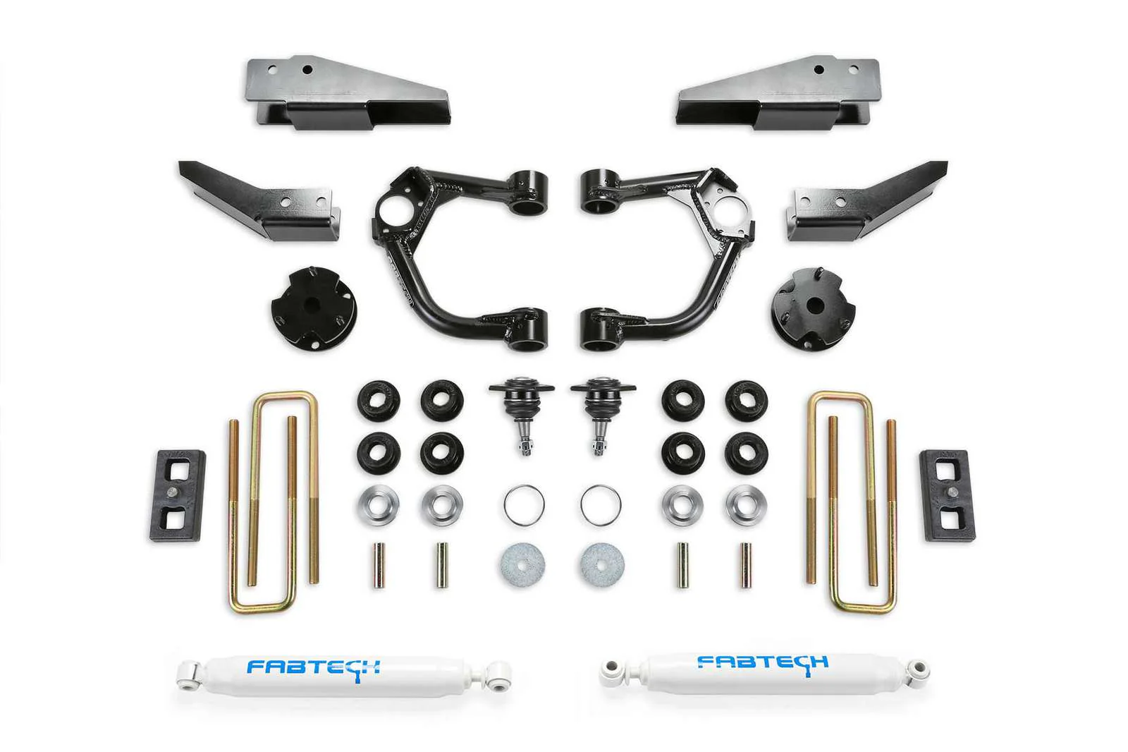 Fabtech 3.5" Ball Joint UCA System w/Rear Performance Shocks & Intrusion Beam Kit for 2019-2023 Ford Ranger 4WD w/3.5" lift