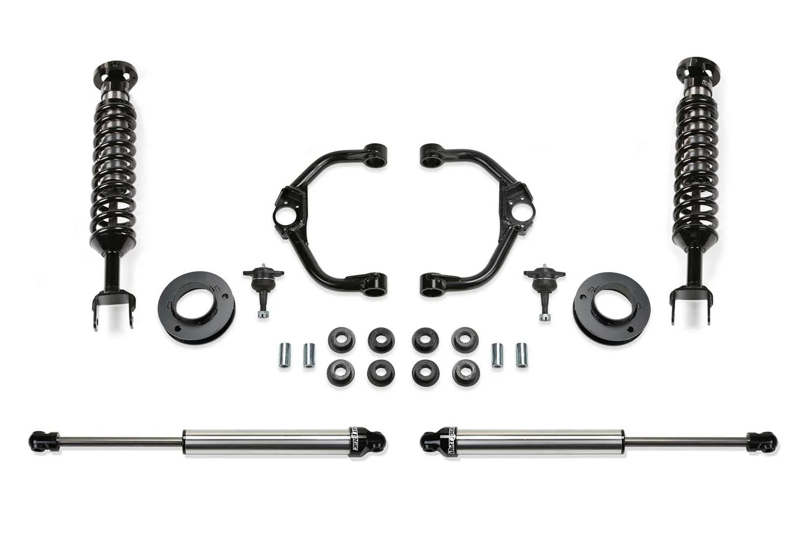 Fabtech 3" Ball Joint UCA Lift Kit w/Front Dirt Logic 2.5 Coilovers & Rear 2.25 Shocks for 2019-2024 Ram 1500 4WD RWD w/3" lift
