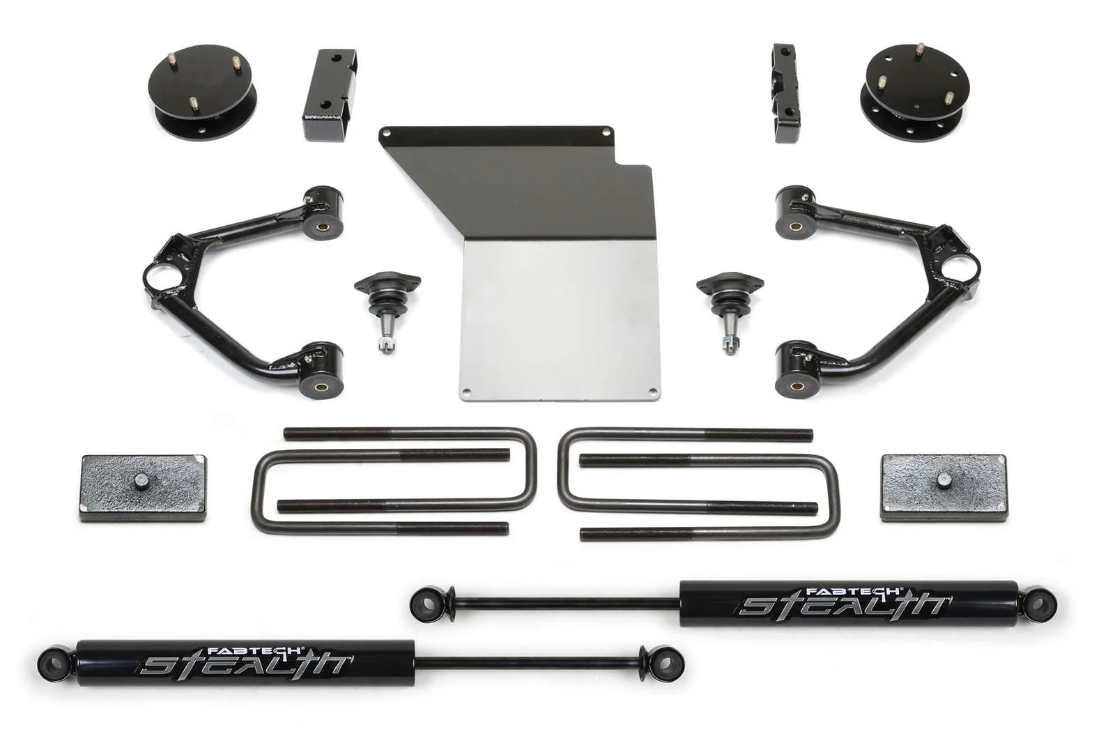 Fabtech 3" Ball Joint UCA Lift Kit w/Rear Stealth Shocks for 2007-2014 Chevrolet Silverado 1500 4WD RWD w/3" lift