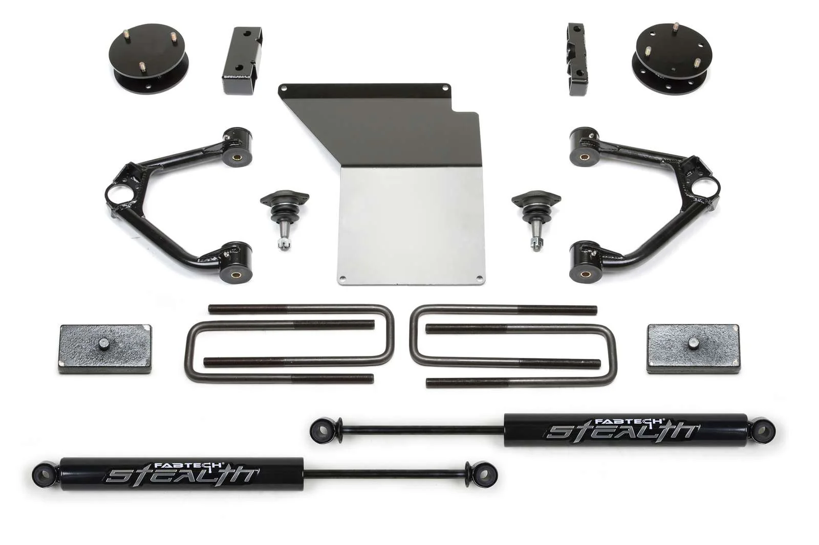 Fabtech 3" Ball Joint UCA Lift Kit w/Rear Stealth Shocks for 2014-2018 Chevrolet Silverado 1500 4WD RWD w/3" lift