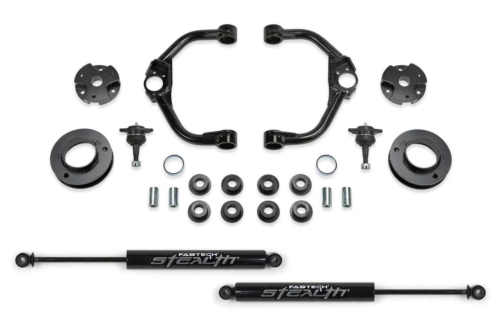 Fabtech 3" Ball Joint UCA Lift Kit w/Rear Stealth Shocks for 2019-2024 Ram 1500 4WD RWD w/3" lift