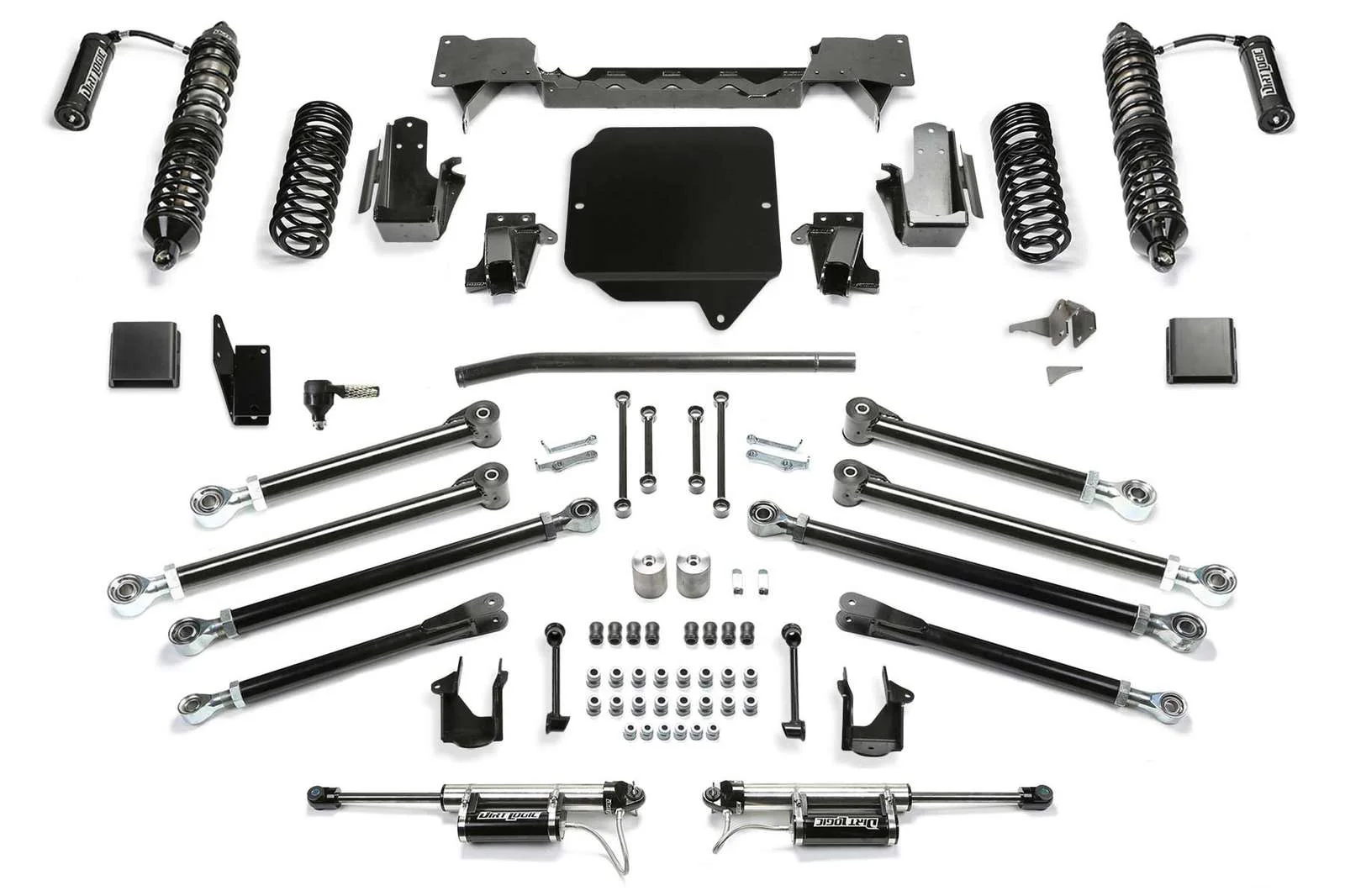 Fabtech 3" Crawler Lift Kit w/Front Dirt Logic 2.5 Coilovers w/Reservoir & Rear Dirt Logic 2.25 Shocks w/Reservoir for 2020-2024 Jeep Gladiator 4WD w/3" lift