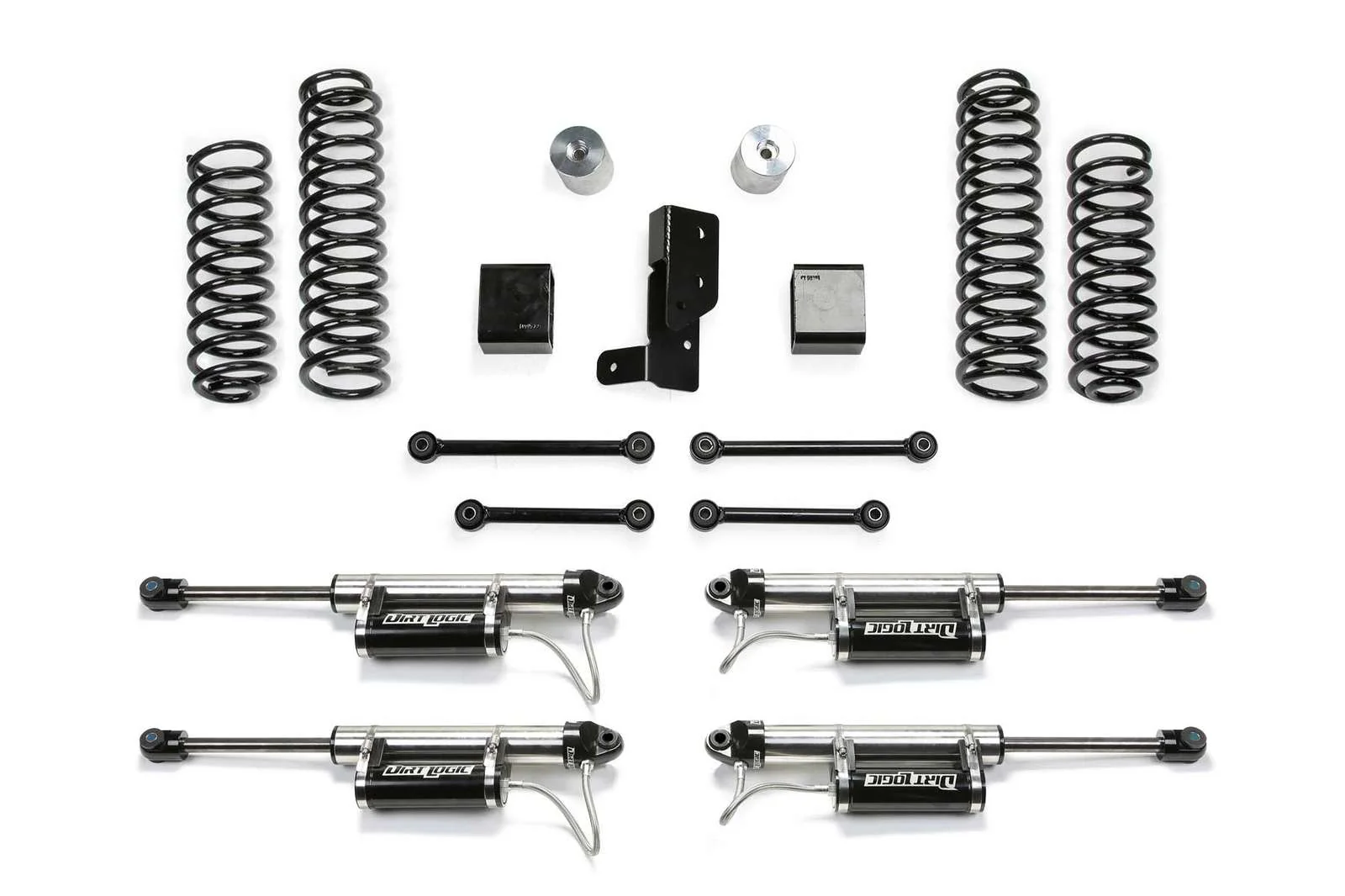 Fabtech 3" Sport System w/Dirt Logic 2.25 Shocks w/Reservoir Kit for 2018-2024 Jeep Wrangler JL 4WD w/3" lift