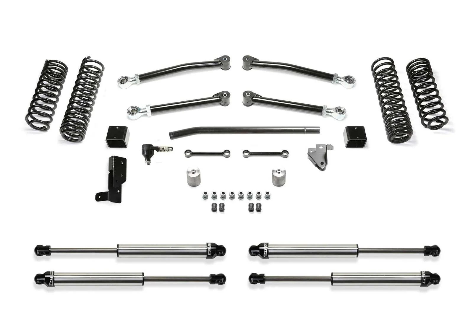 Fabtech 3" Trail System w/Dirt Logic 2.25 Shocks Kit for 2018-2024 Jeep Wrangler JL 4WD w/3" lift