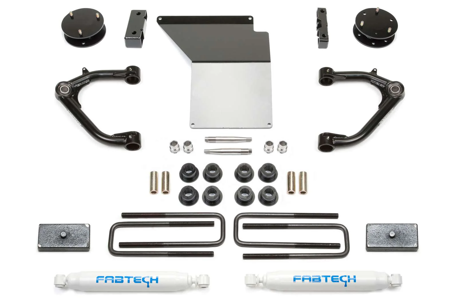Fabtech 3" Uniball UCA Lift Kit w/Rear Performance Shocks for 2007-2014 GMC Sierra 1500 4WD RWD w/3" lift