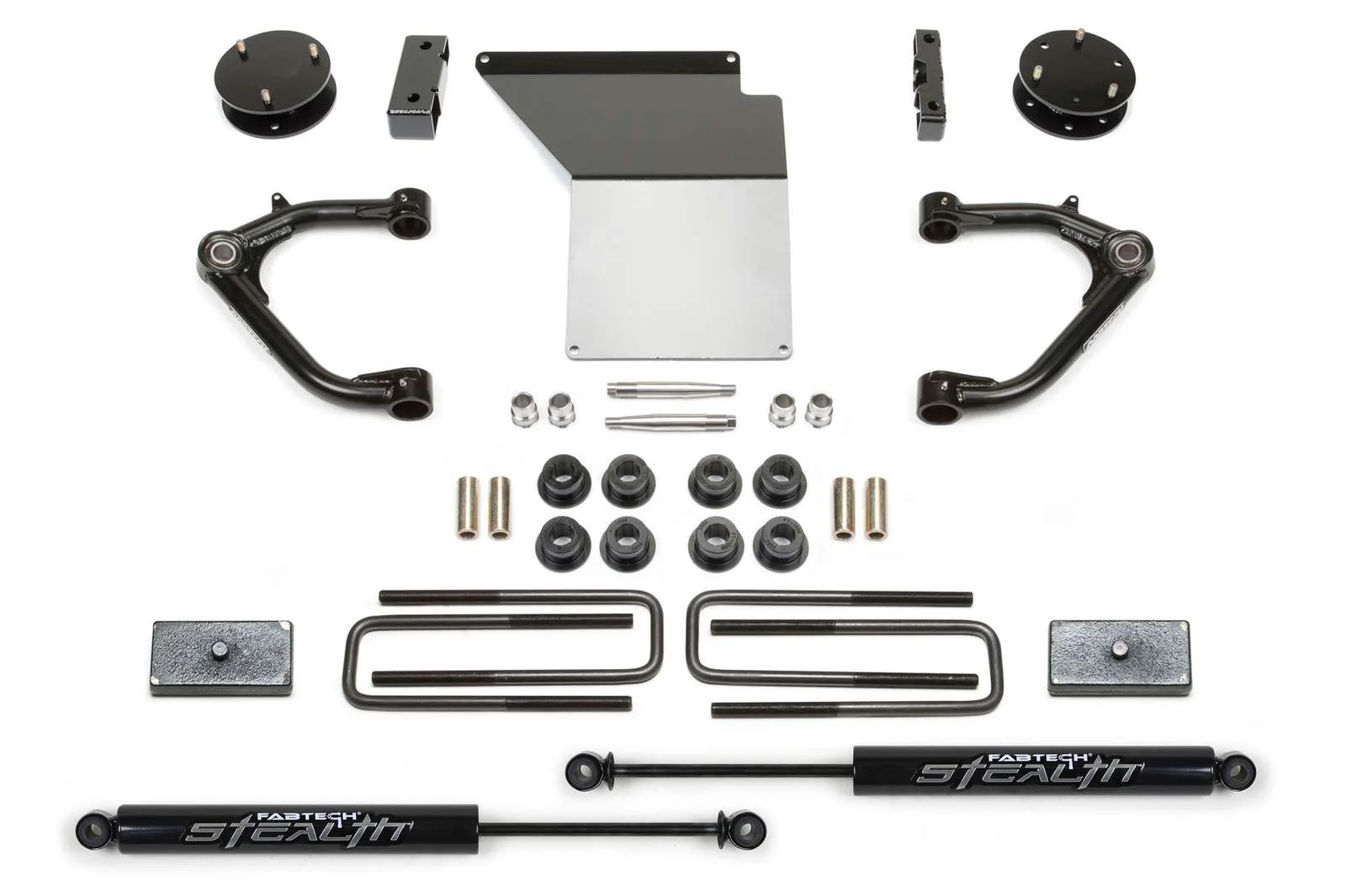 Fabtech 3" Uniball UCA Lift Kit w/Rear Stealth Shocks for 2007-2014 Chevrolet Silverado 1500 4WD RWD w/3" lift