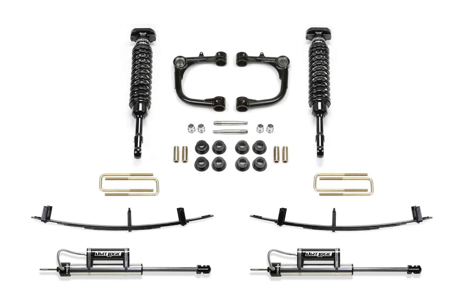 Fabtech 3" Uniball UCA System w/Front Dirt Logic 2.5 Coilovers & Rear Dirt Logic 2.25 Shocks w/Reservoir w/Spring Pack Kit for 2016-2023 Toyota Tacoma 4WD RWD w/3" lift 6-Lug