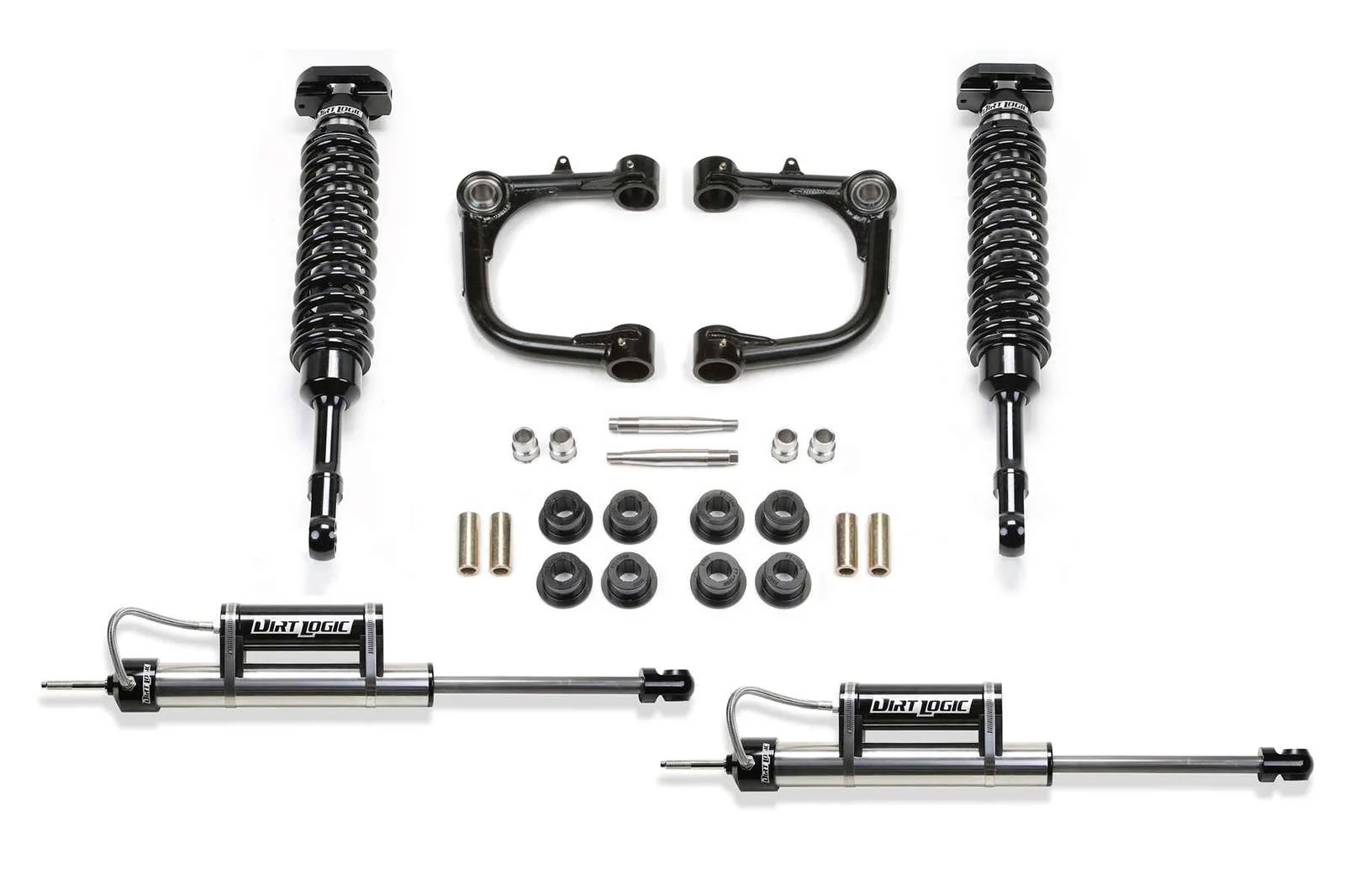 Fabtech 3" Upper Control Arm System w/Front Dirt Logic 2.5 Coilovers & Rear Dirt Logic Shocks w/Reservoir Kit for 2010-2014 Toyota FJ Cruiser 4WD w/3" lift