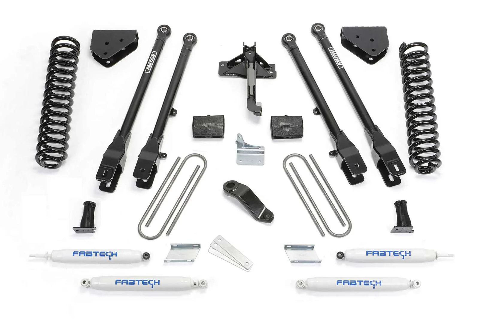 Fabtech 4" 4 Link System w/Performance Shocks Kit for 2008-2016 Ford F250 Super Duty 4WD w/4" lift