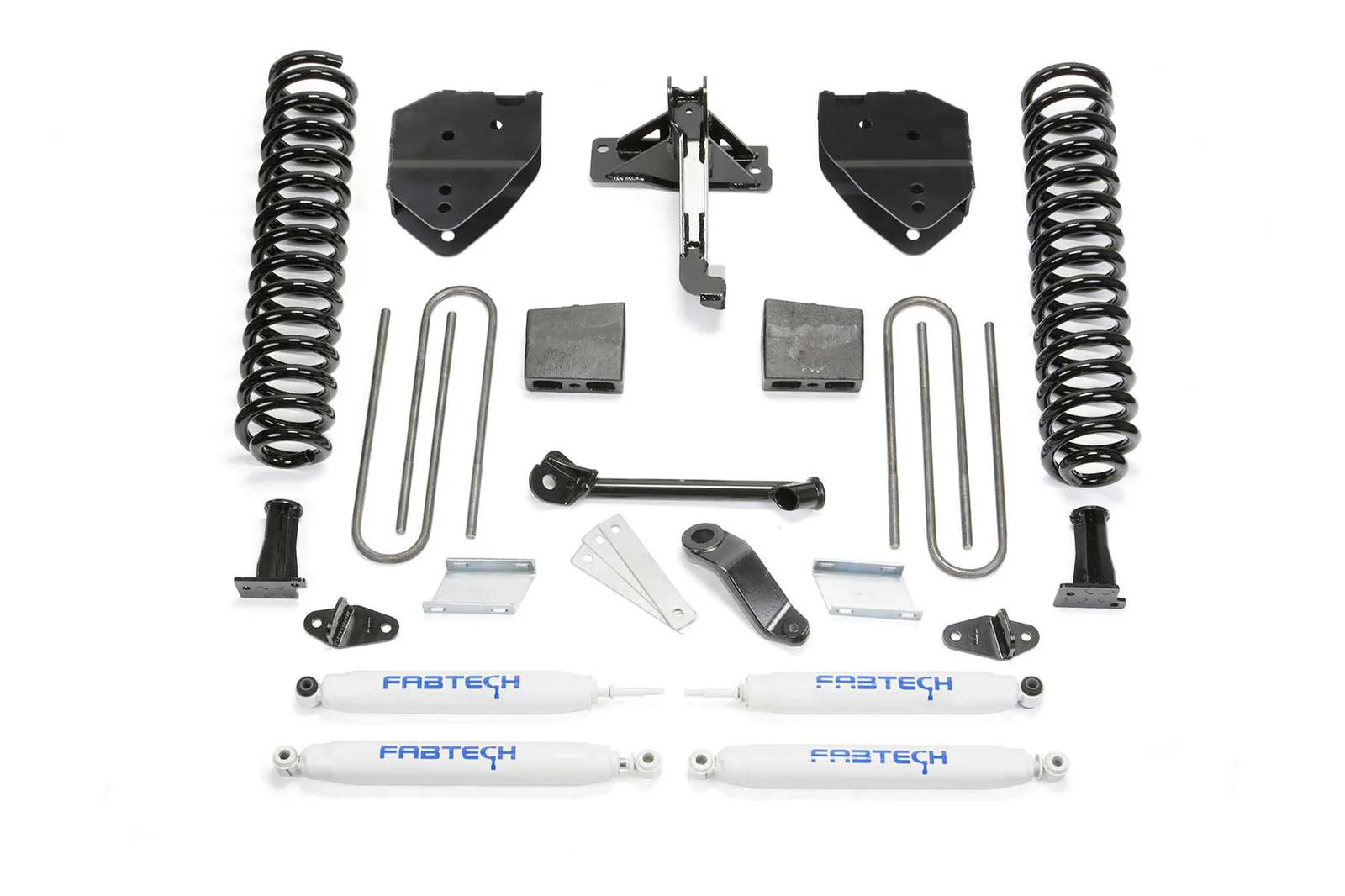 Fabtech 4" Basic System w/Performance Shocks Kit for 2017-2024 Ford F250 Super Duty 4WD w/4" lift