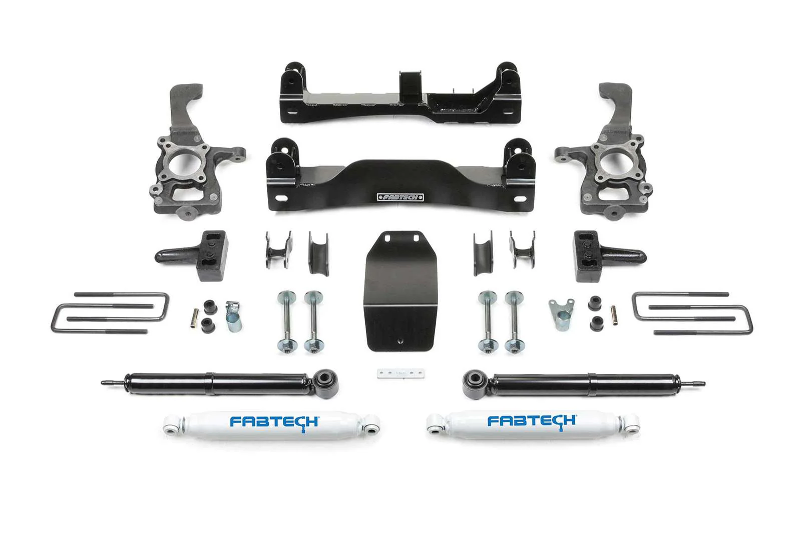 Fabtech 4" Basic System w/Rear Performance Shocks Kit for 2009-2014 Ford F150 4WD w/4" lift