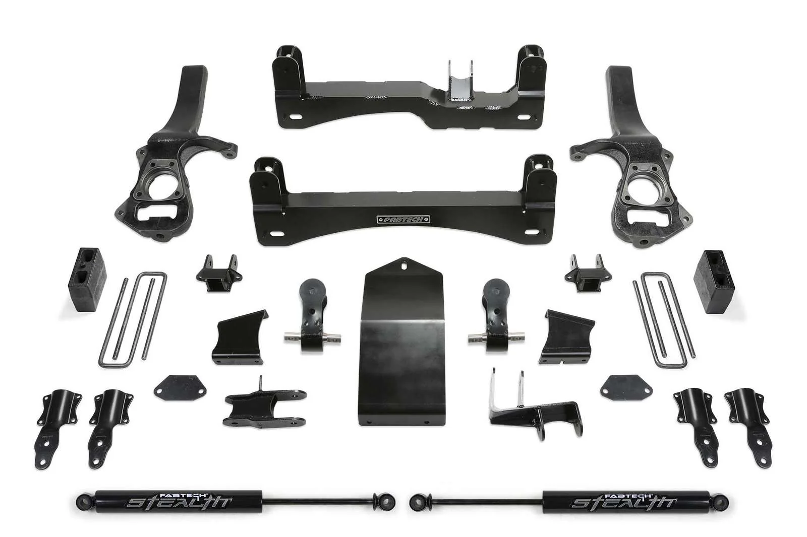 Fabtech 4" Basic System w/Rear Stealth Shocks Kit for 2019-2024 Chevrolet Silverado 1500 4WD w/4" lift