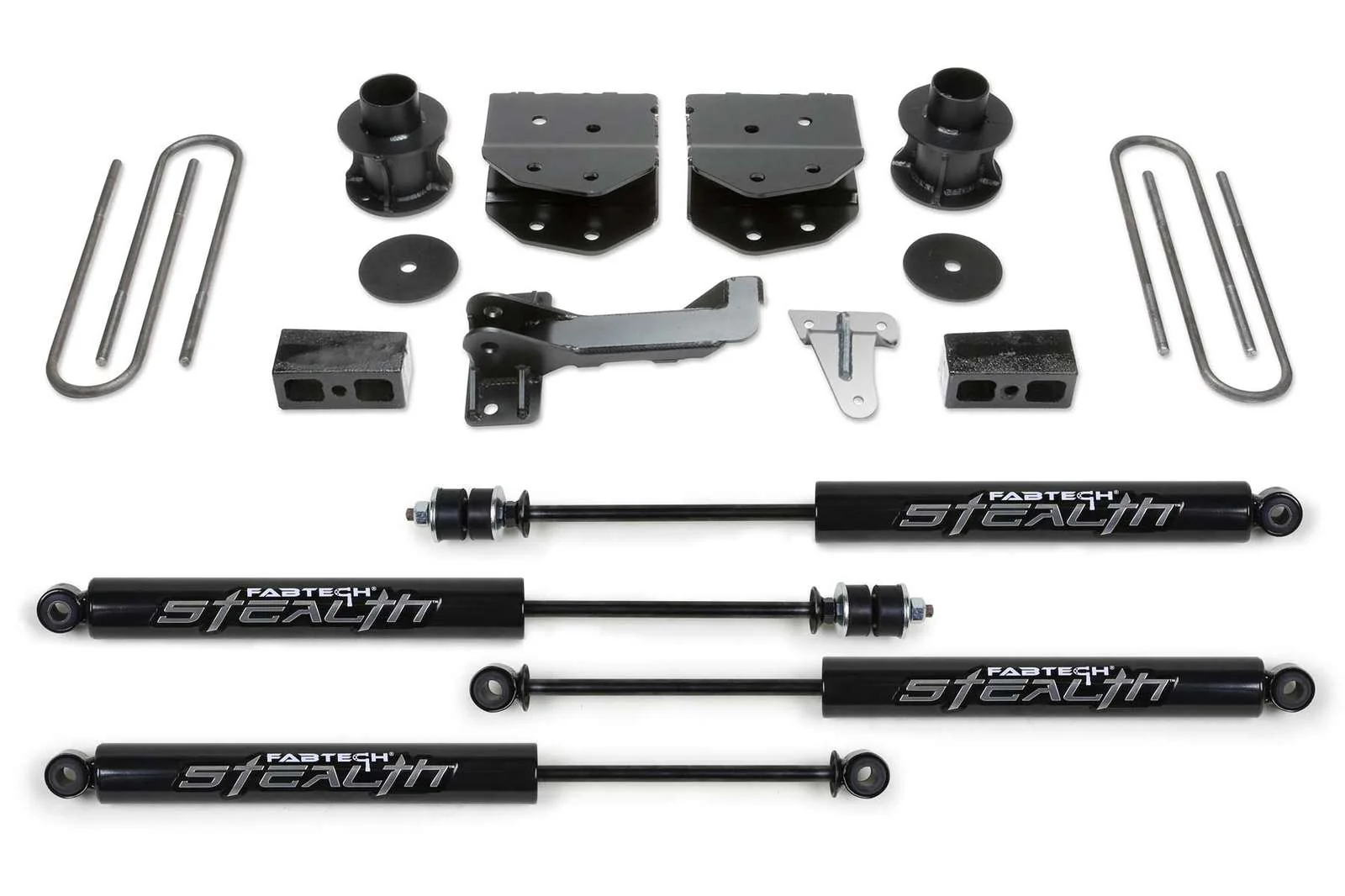 Fabtech 4" Budget System w/Rear Stealth Shocks Kit for 1999-2004 Ford F350 Super Duty 4WD w/4" lift