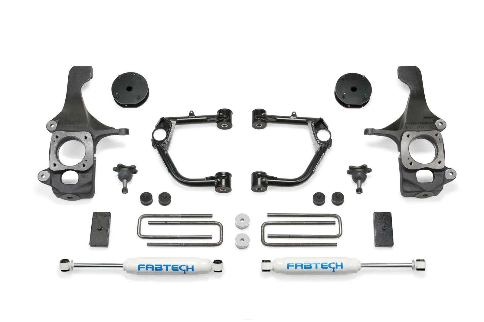 Fabtech 4" Budget UCA System w/Rear Performance Shocks Kit for 2007-2021 Toyota Tundra 4WD RWD w/4" lift