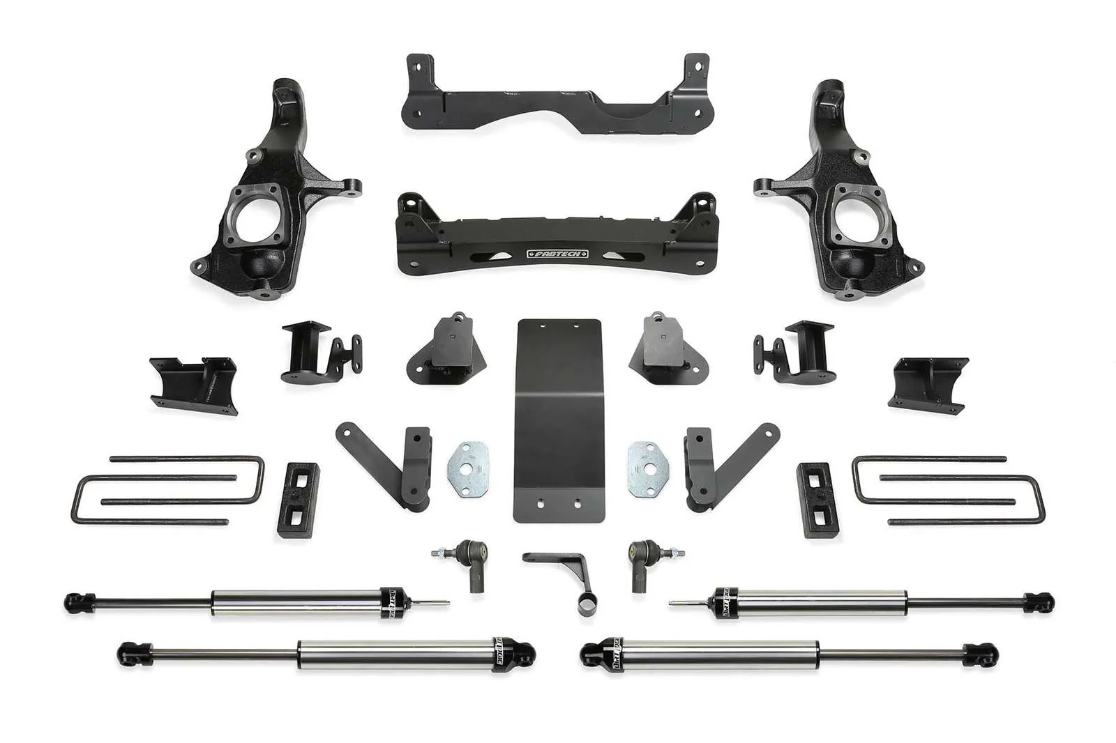 Fabtech 4" Performance System w/Dirt Logic 2.25 Shocks Kit for 2011-2019 GMC Sierra 2500 HD 4WD w/4" lift