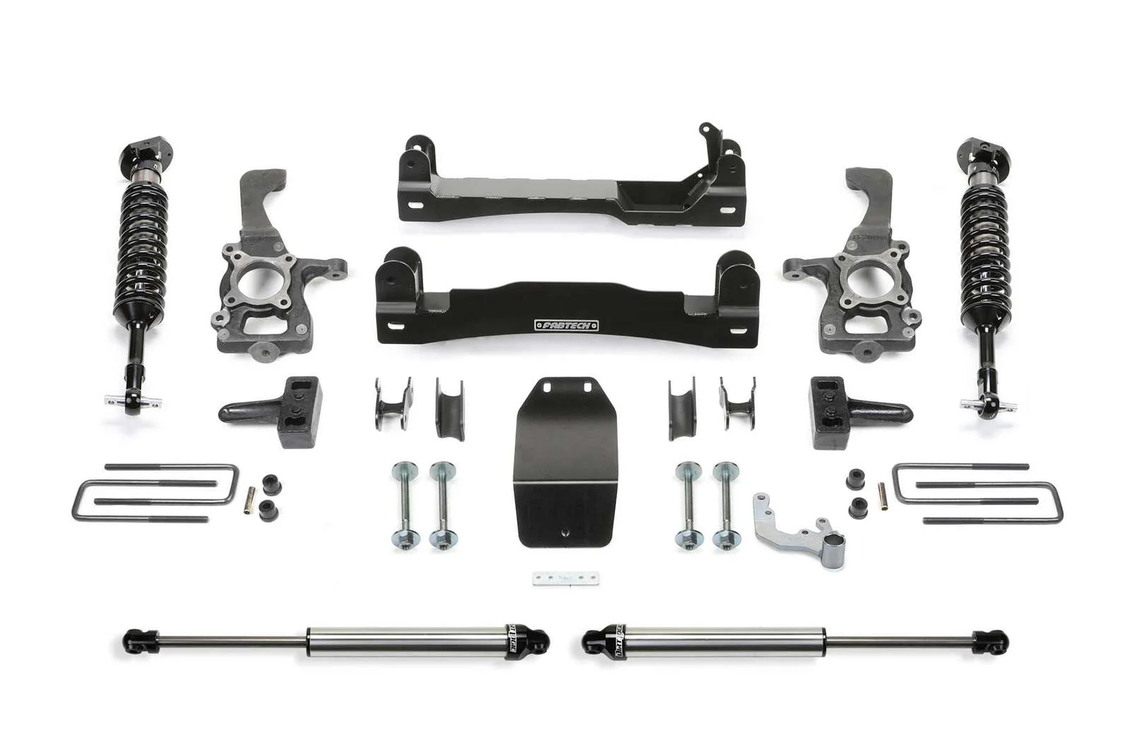 Fabtech 4" Performance System w/Front Dirt Logic 2.5 Coilovers & Rear 2.25 Shocks Kit for 2015-2020 Ford F150 4WD w/4" lift