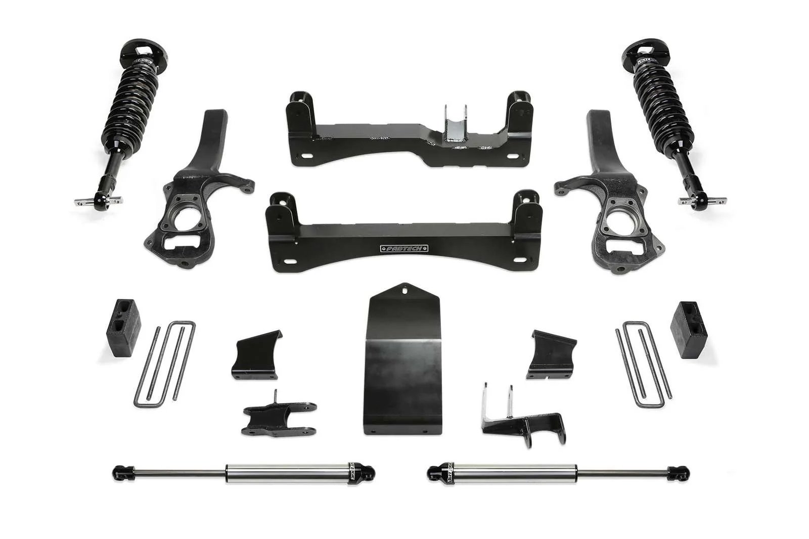 Fabtech 4" Performance System w/Front Dirt Logic 2.5 Coilovers & Rear 2.25 Shocks Kit for 2019-2024 Chevrolet Silverado 1500 4WD w/4" lift